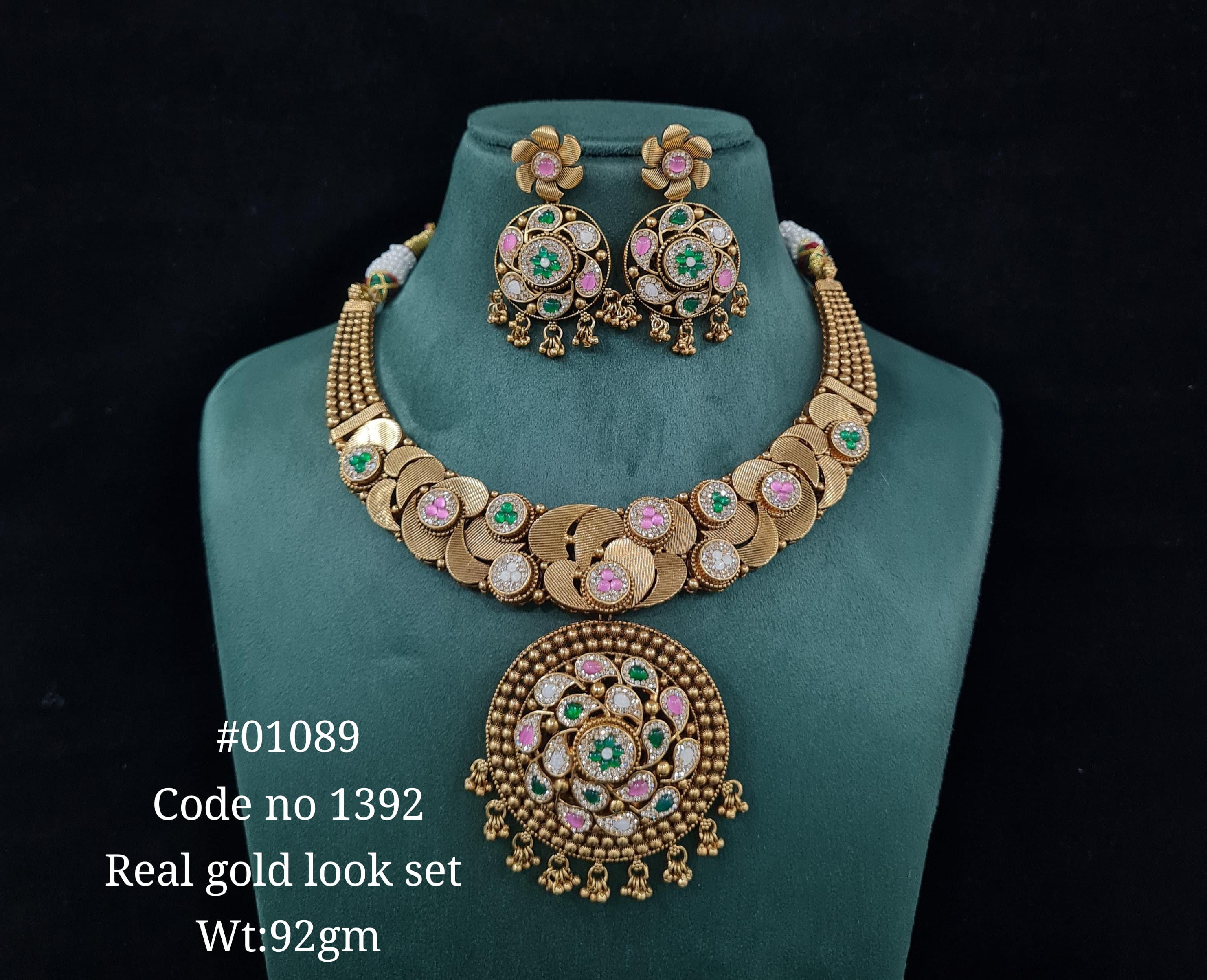 Kundan PP Necklace 01089 - 3
