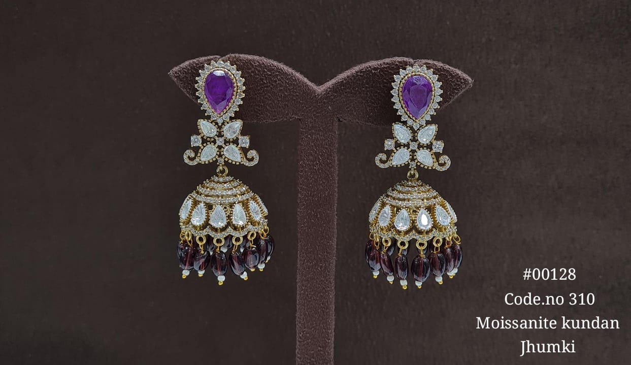 Kundan jhumka 00128 - 10