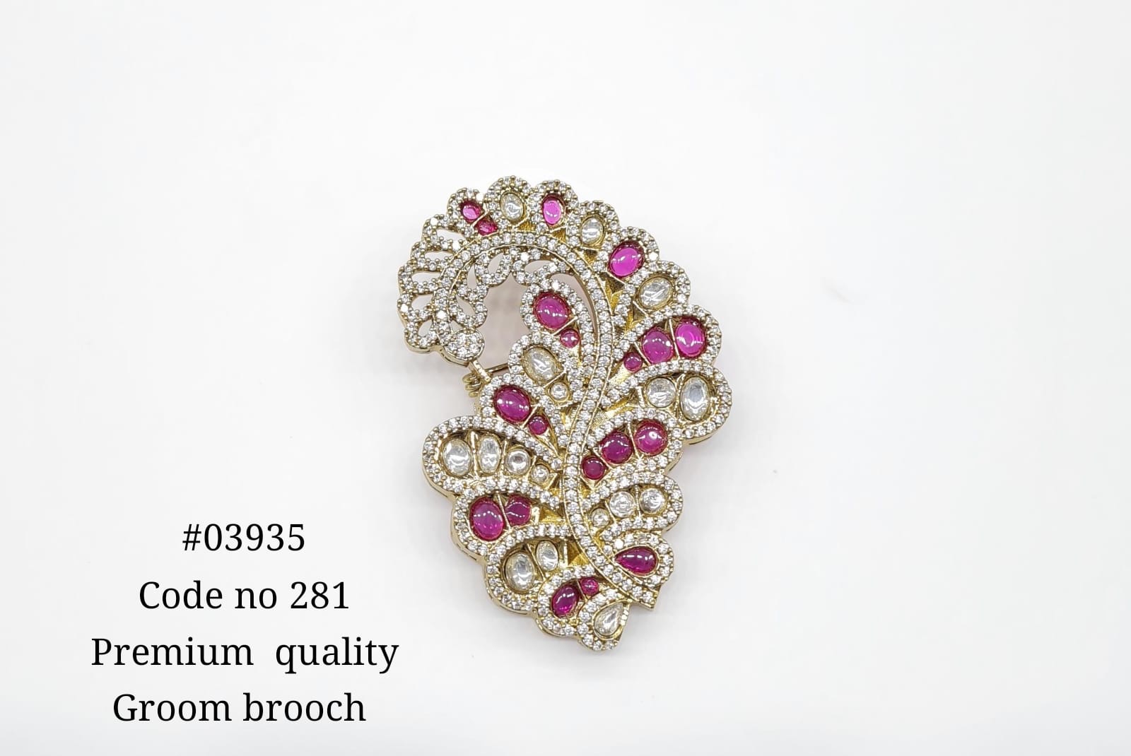 Kundan Brooch 03935 - 3