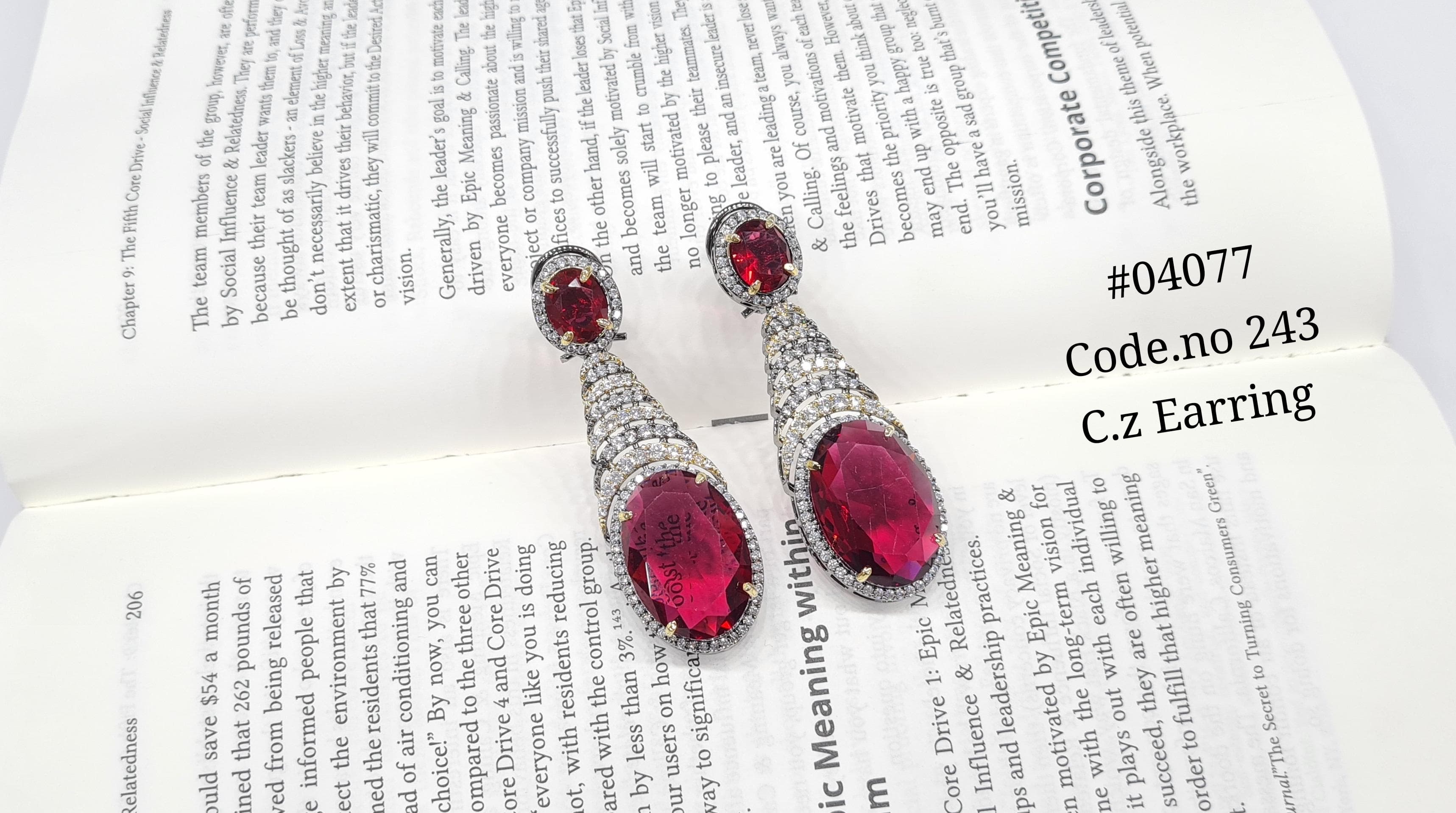 Cz Earrings 04077 - 6