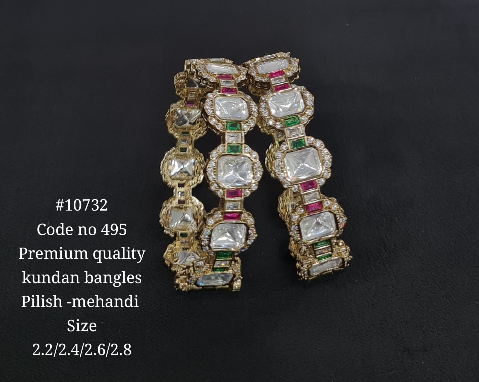 Kundan Bangles 10732 - 4