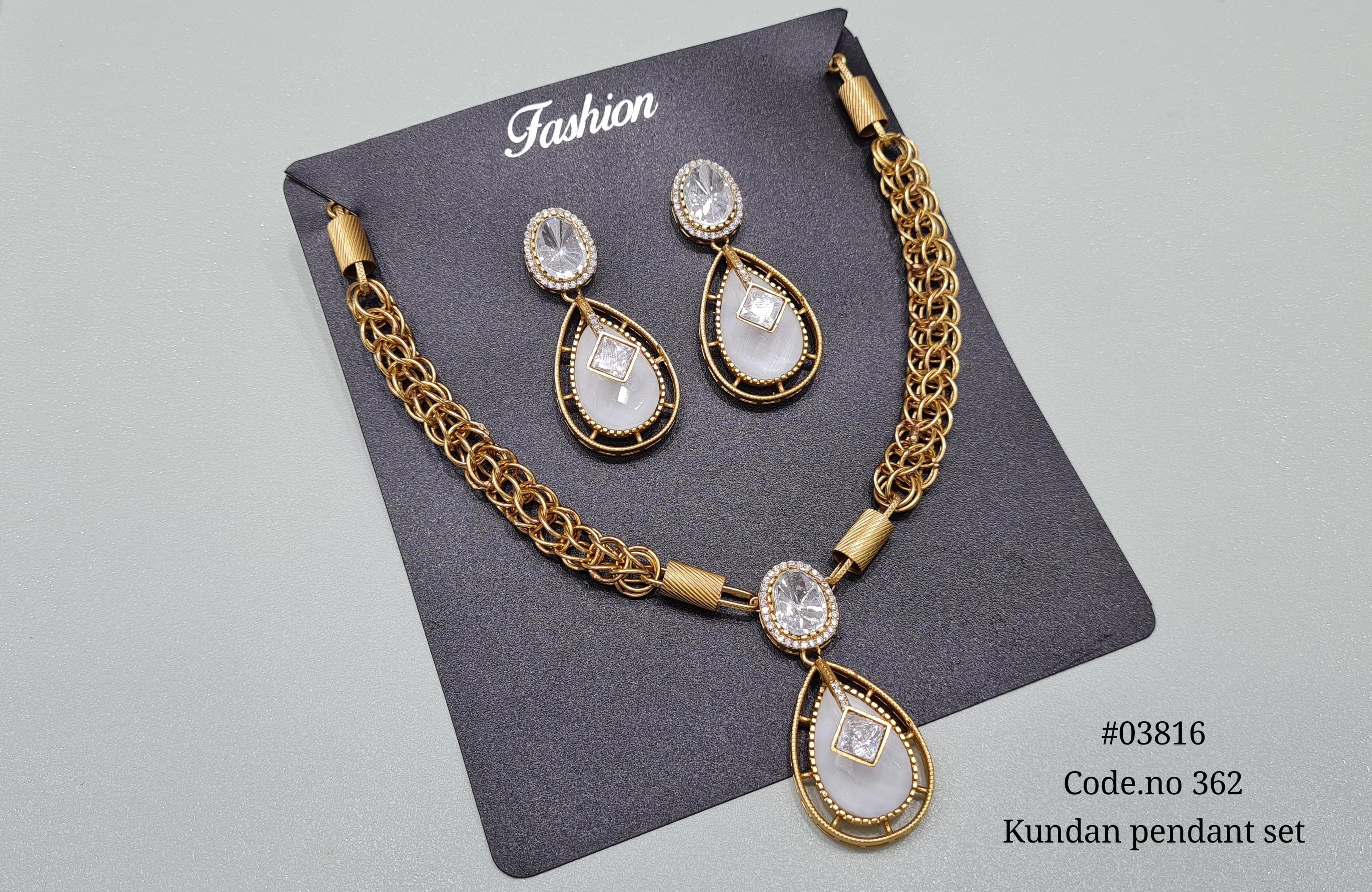 Kundan Necklace 03816 - 5