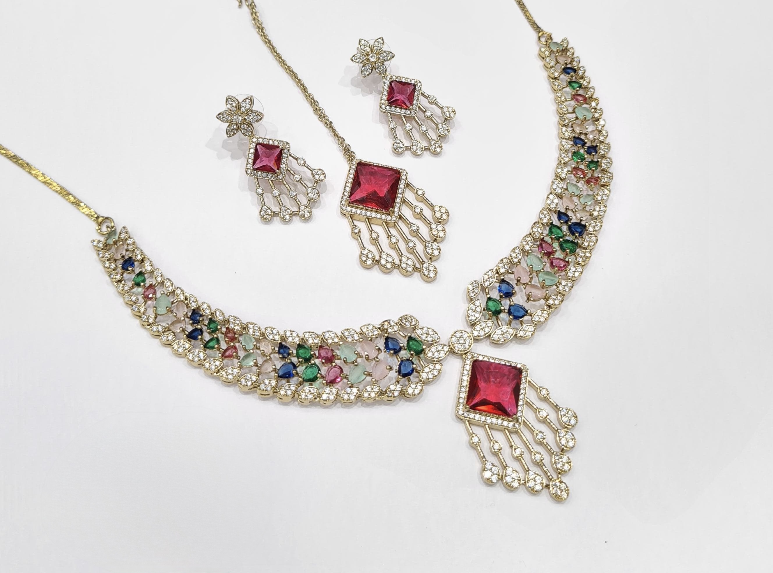 Cz Necklace 09425 - 3