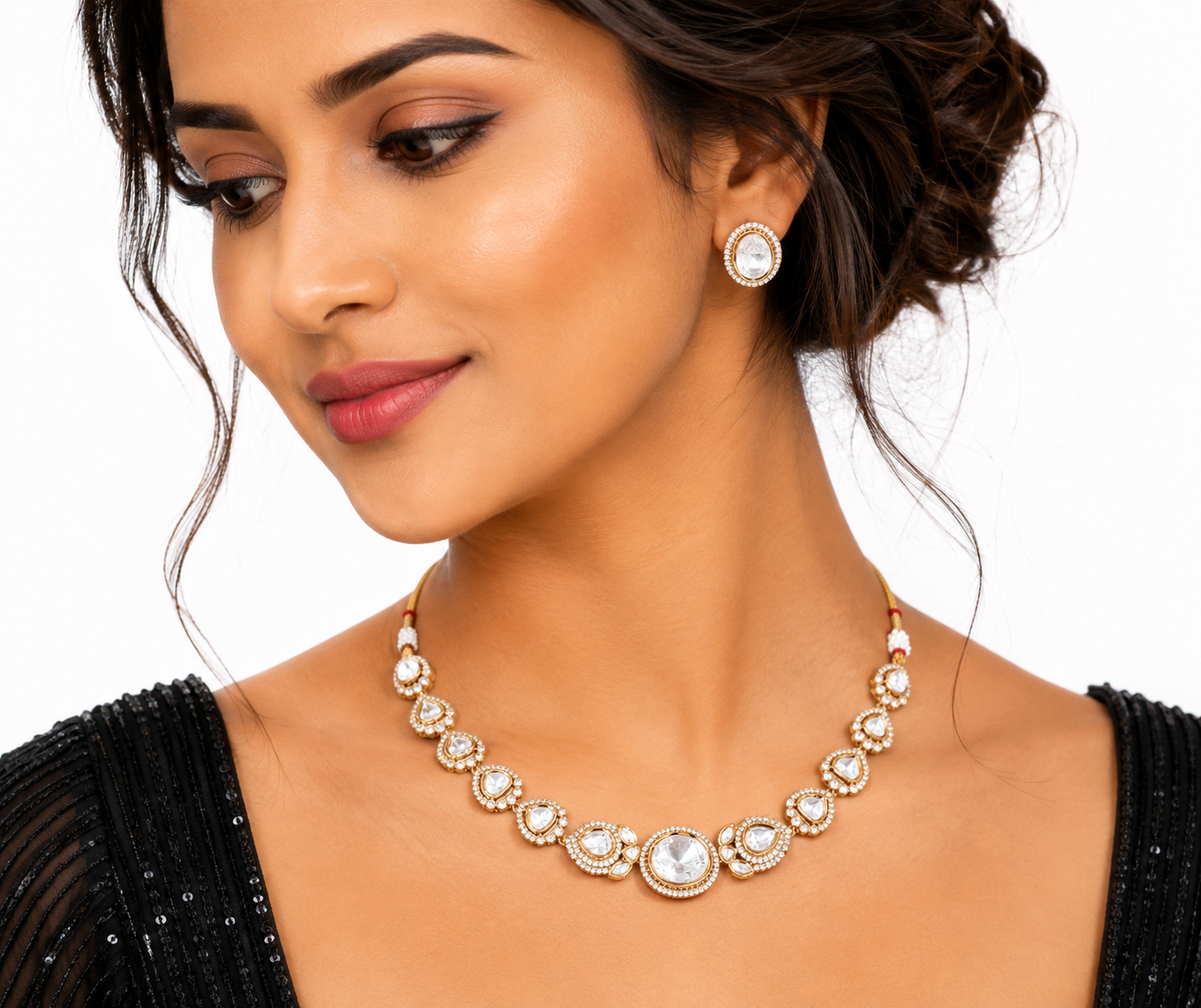 Kundan Necklace 05772 - 6