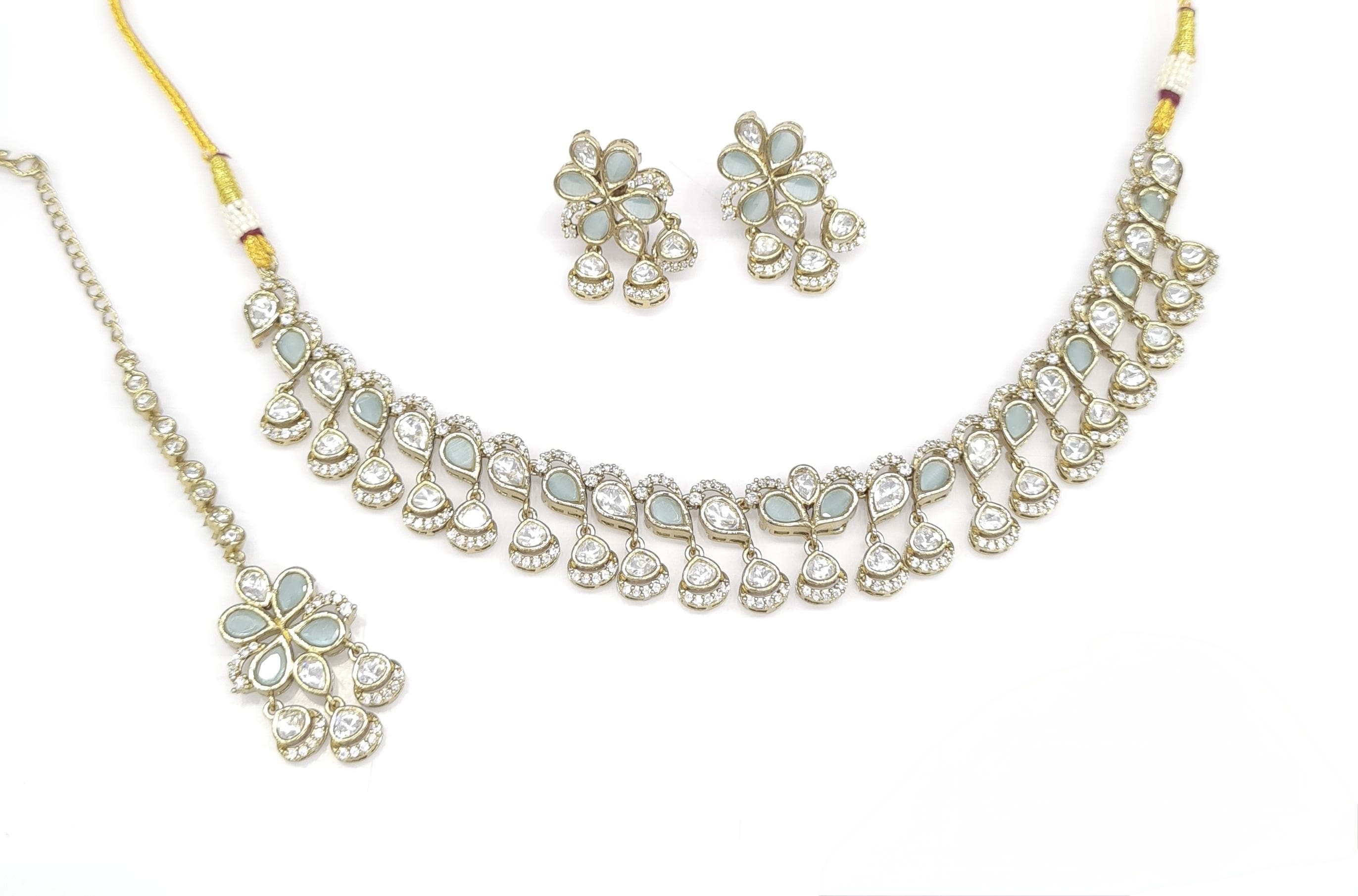 Kundan Necklace 07448 - 9