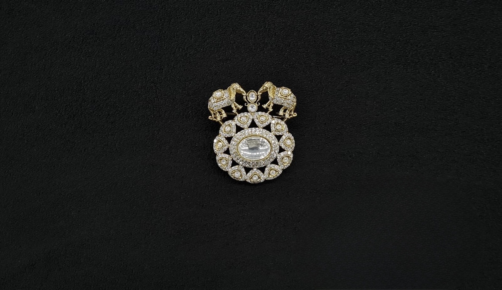 Kundan Brooch 11444 - 3