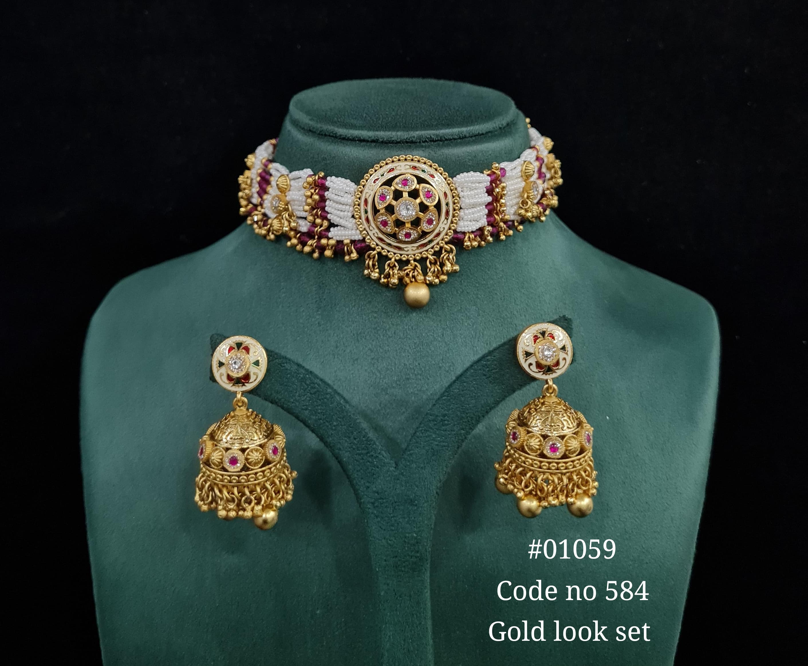 kundan PP Choker set 01059