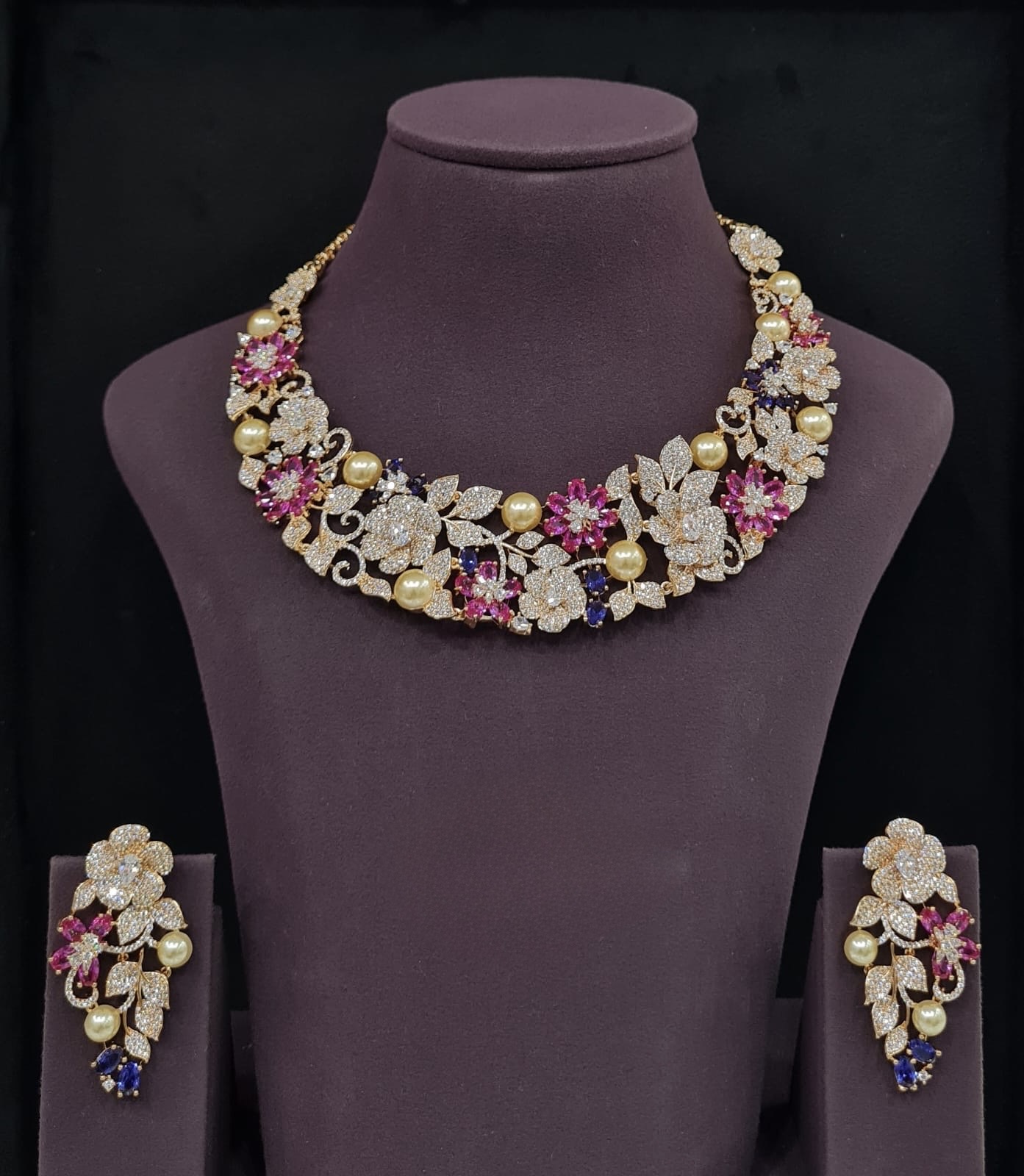 Cz Necklace 09071 - 5