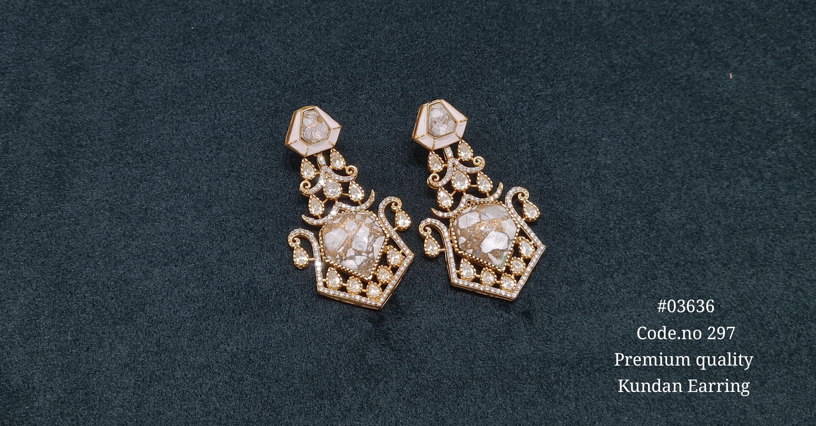 Kundan Earrings 03636 - 3