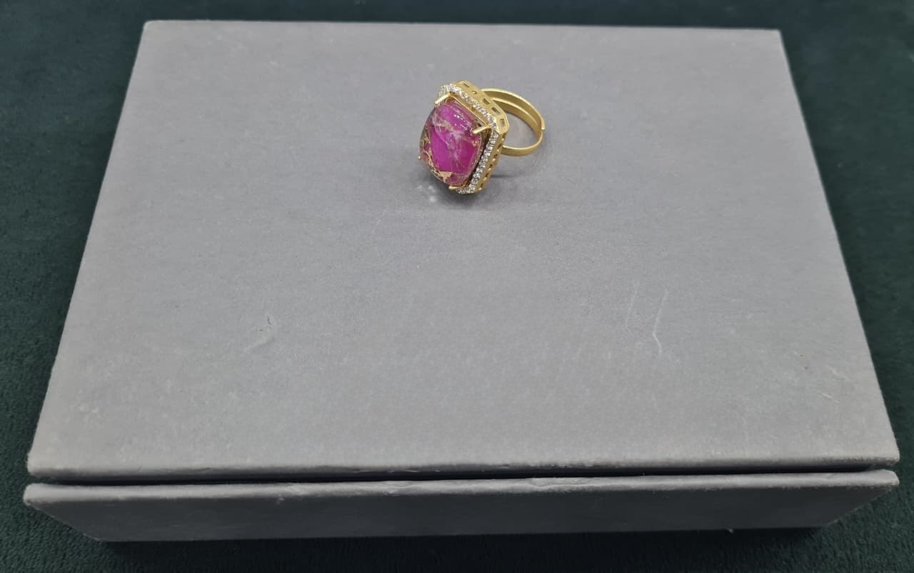 Kundan finger Ring 00261 - 3