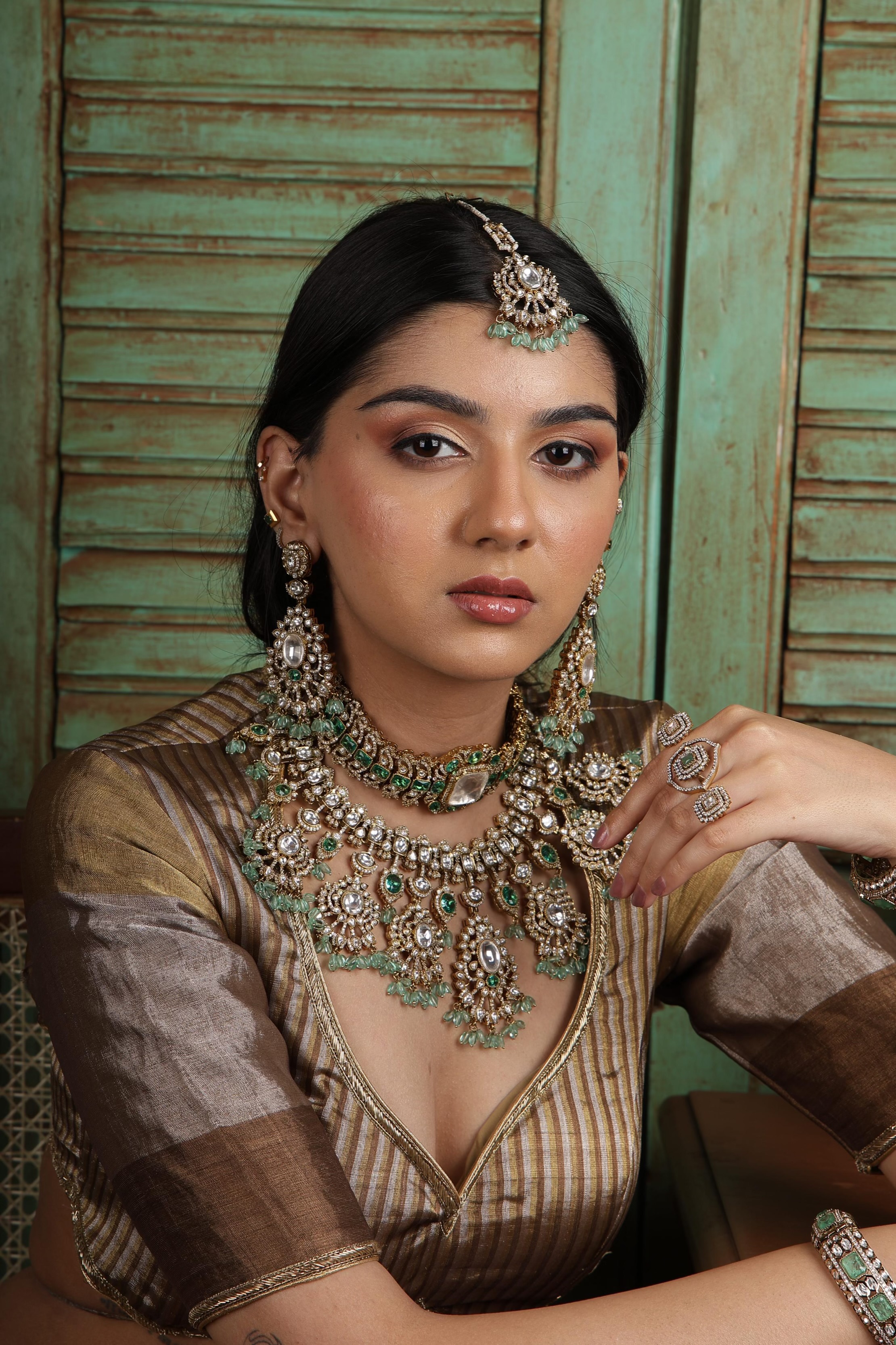 Kundan Bride Set 01638 - 6