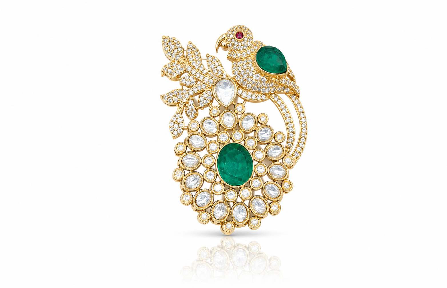 Kundan Brooch 04460 - 3