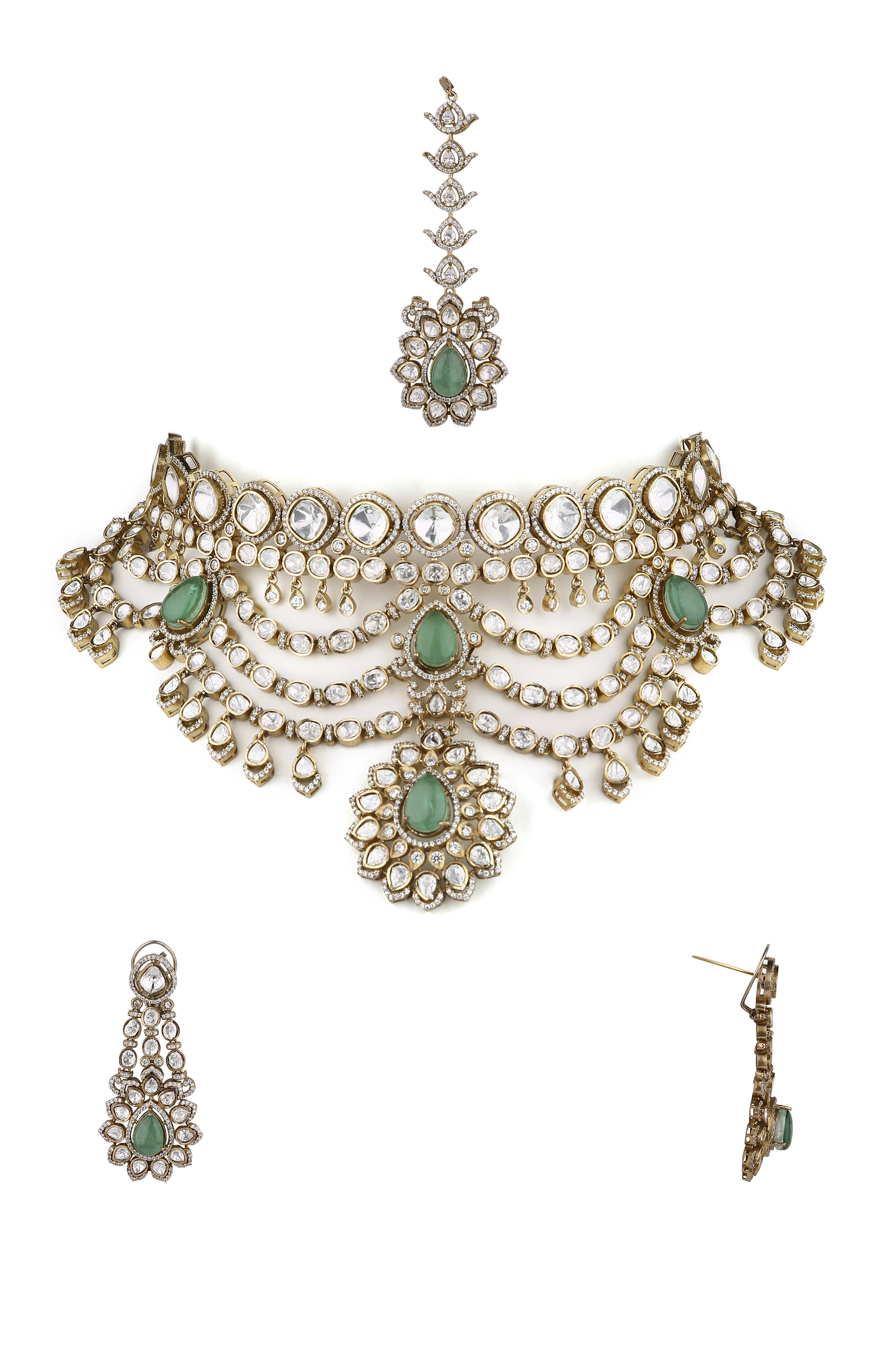Kundan Bride Set 08105 - 5