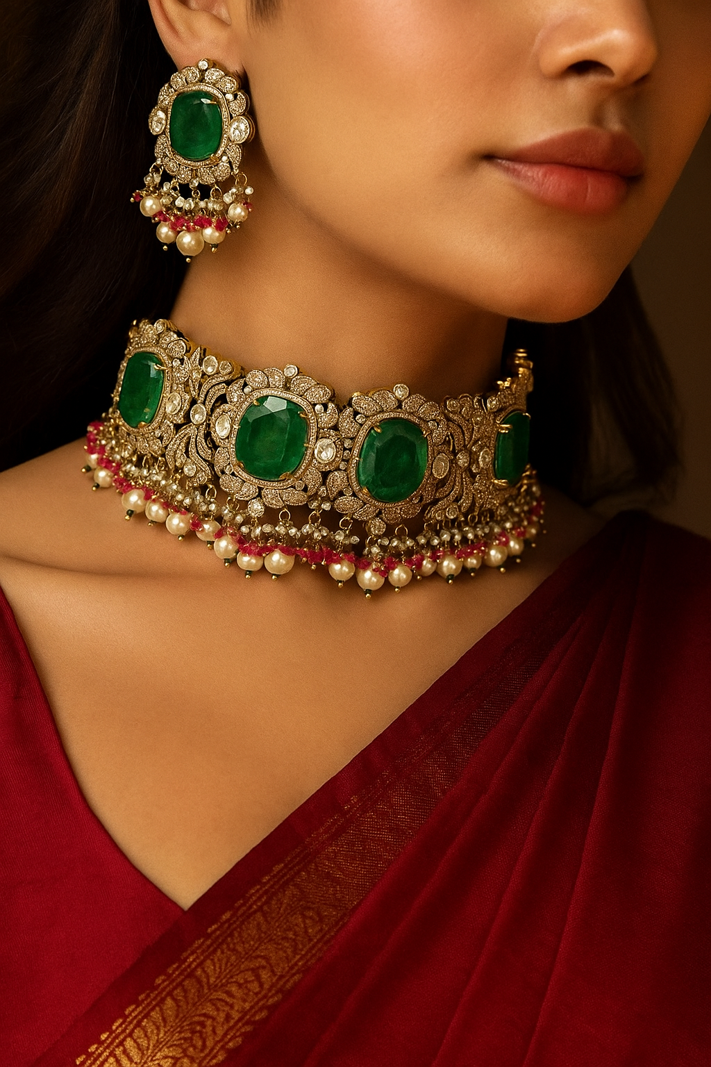 Victorian Kundan Choker 02665 - 14