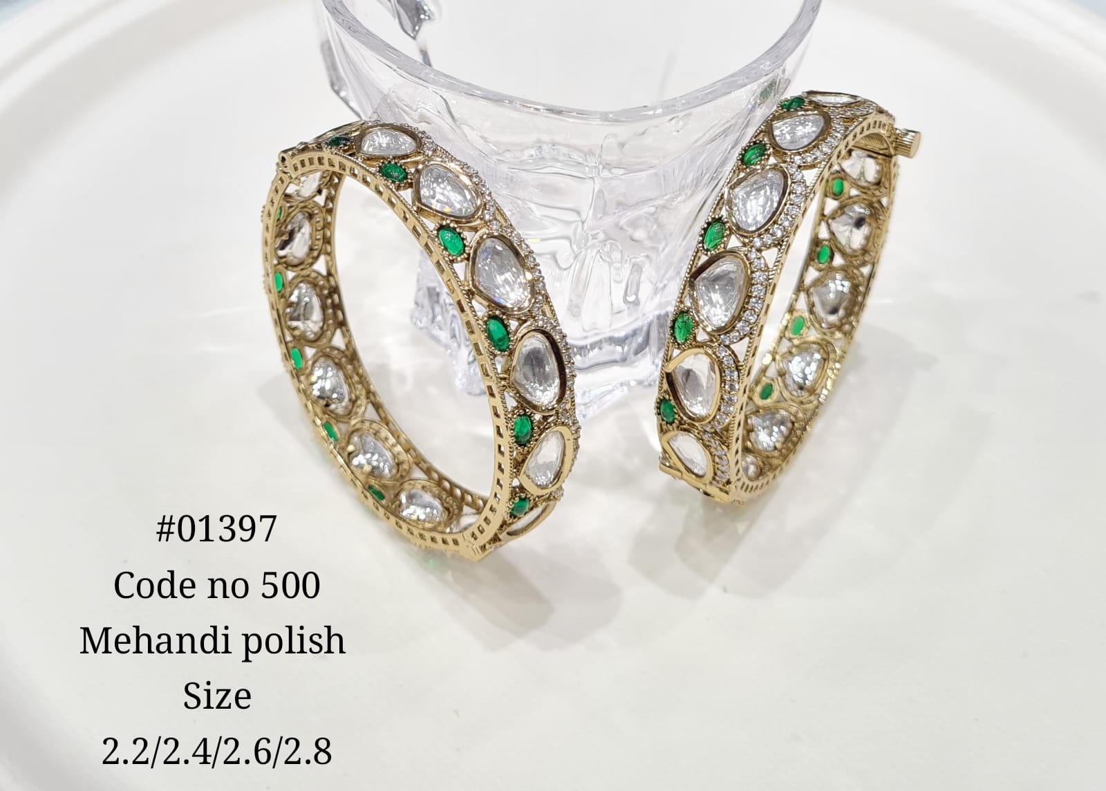 Kundan bangles 01397