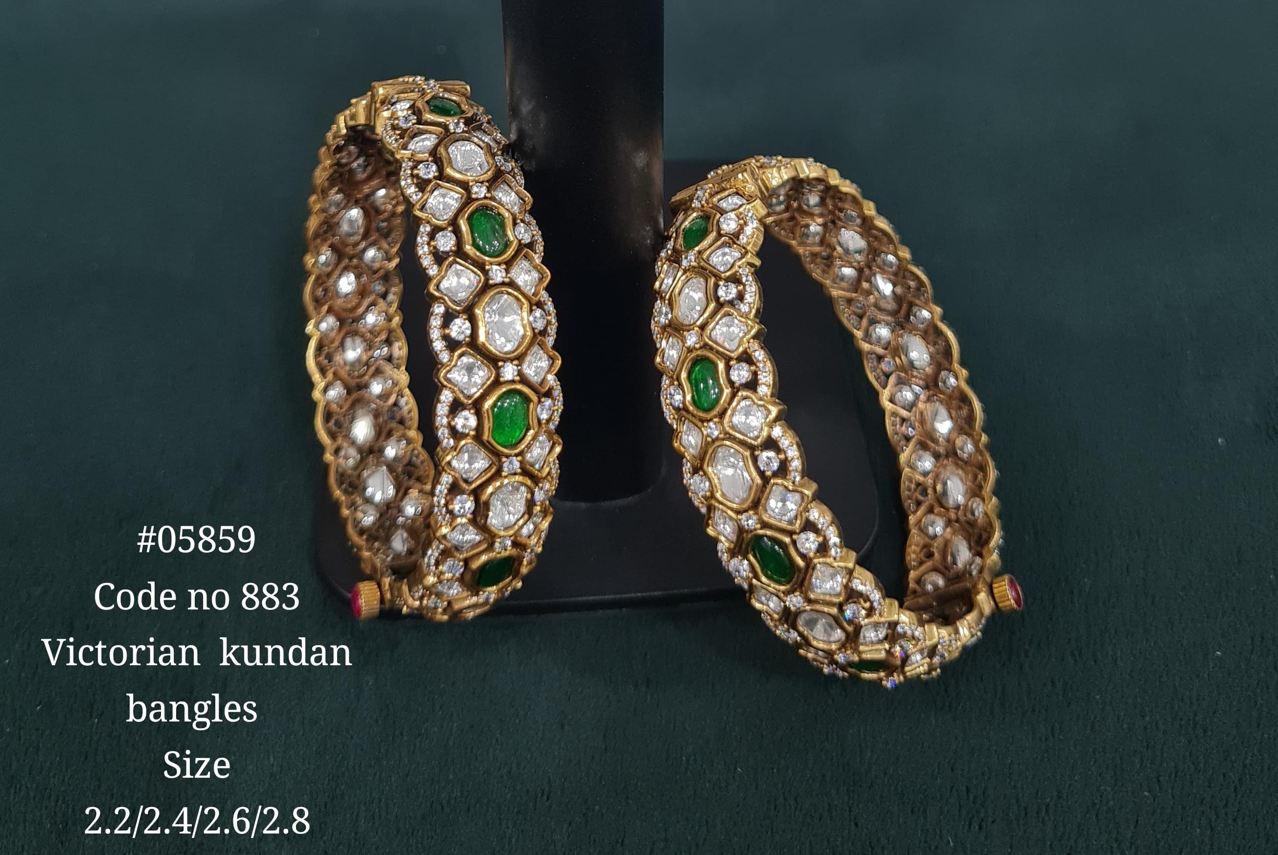 Kundan Bangles 05859 - 3