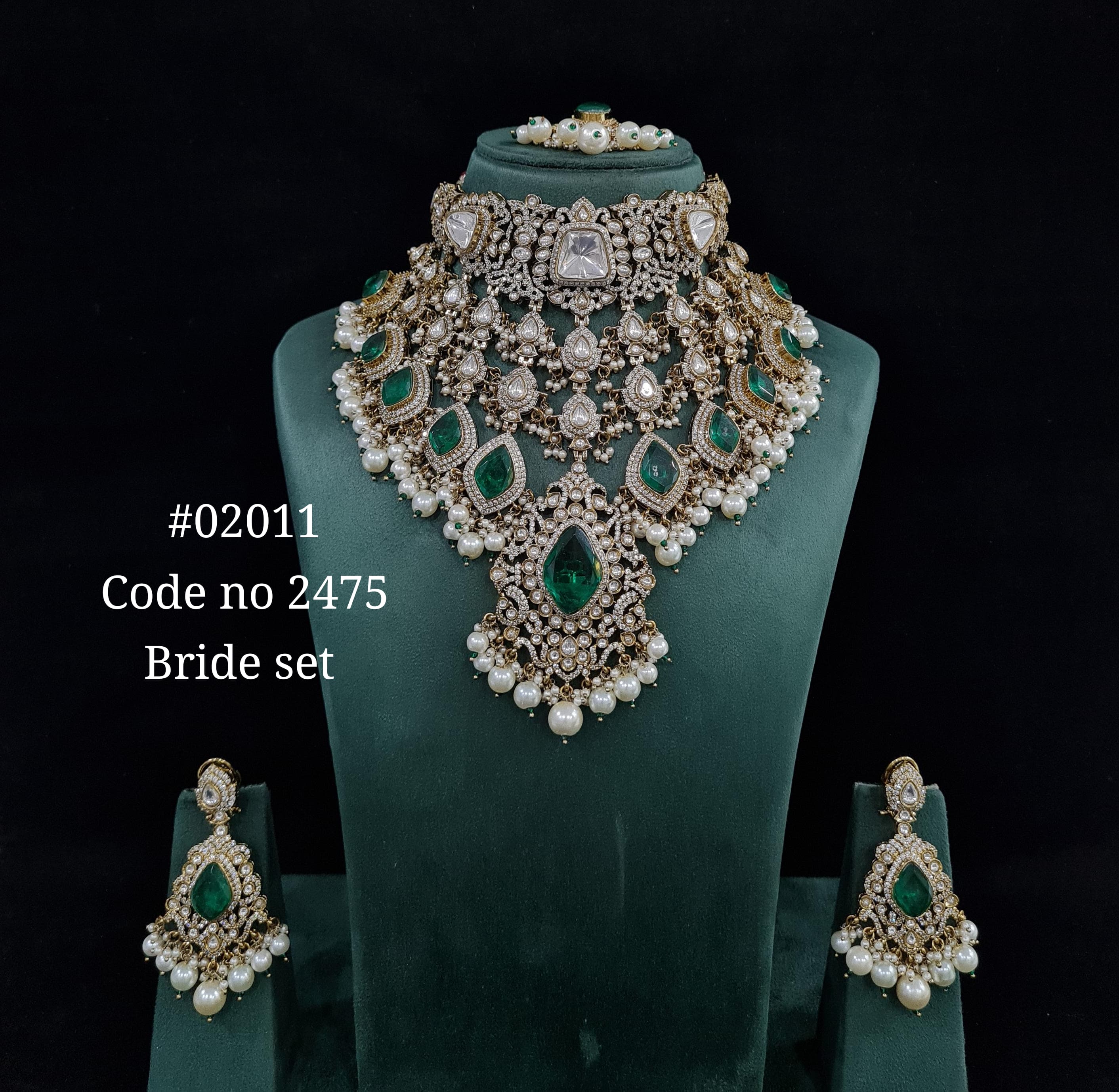 Kundan bride set 02011 - 3