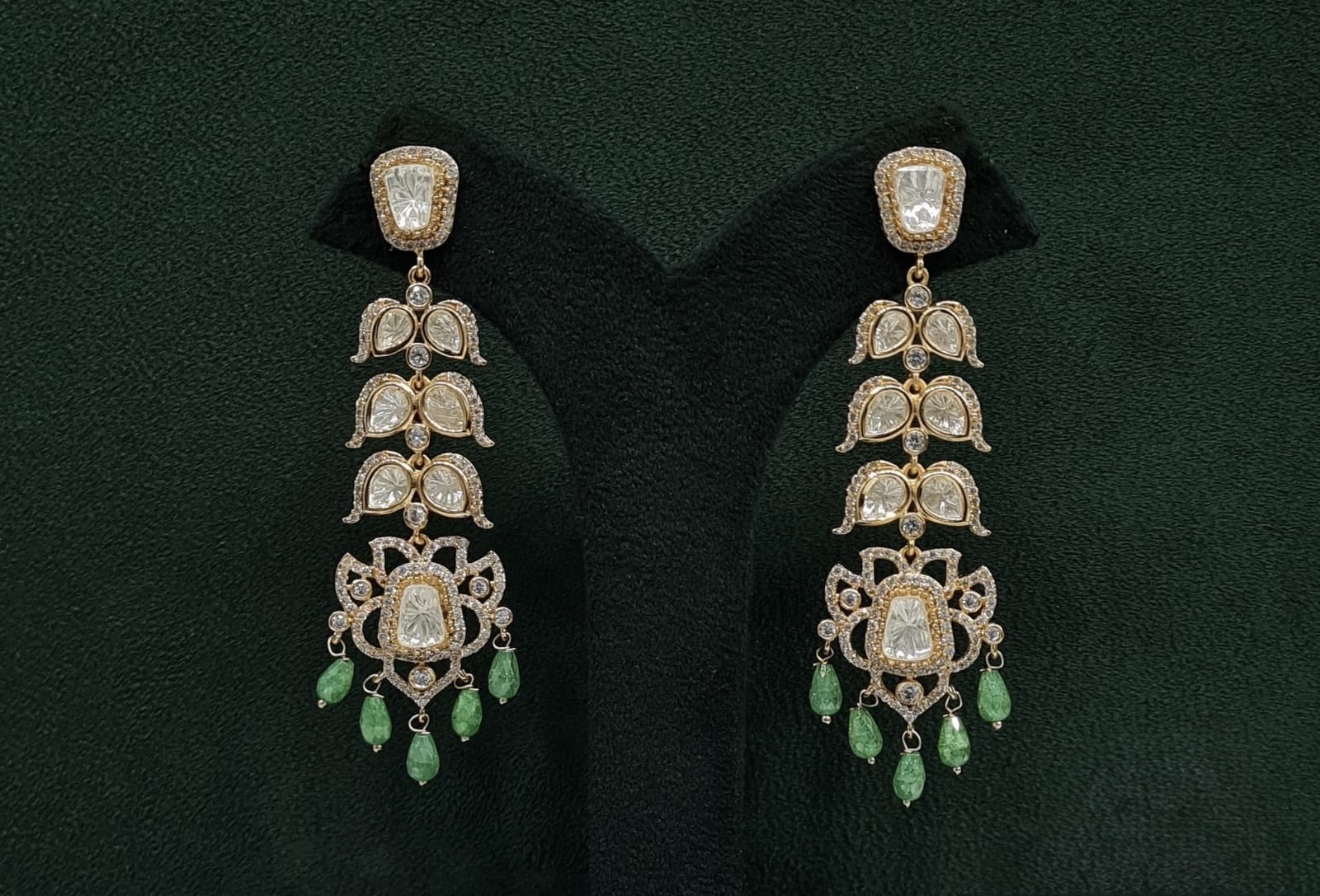 Kundan Earrings 09675 - 6
