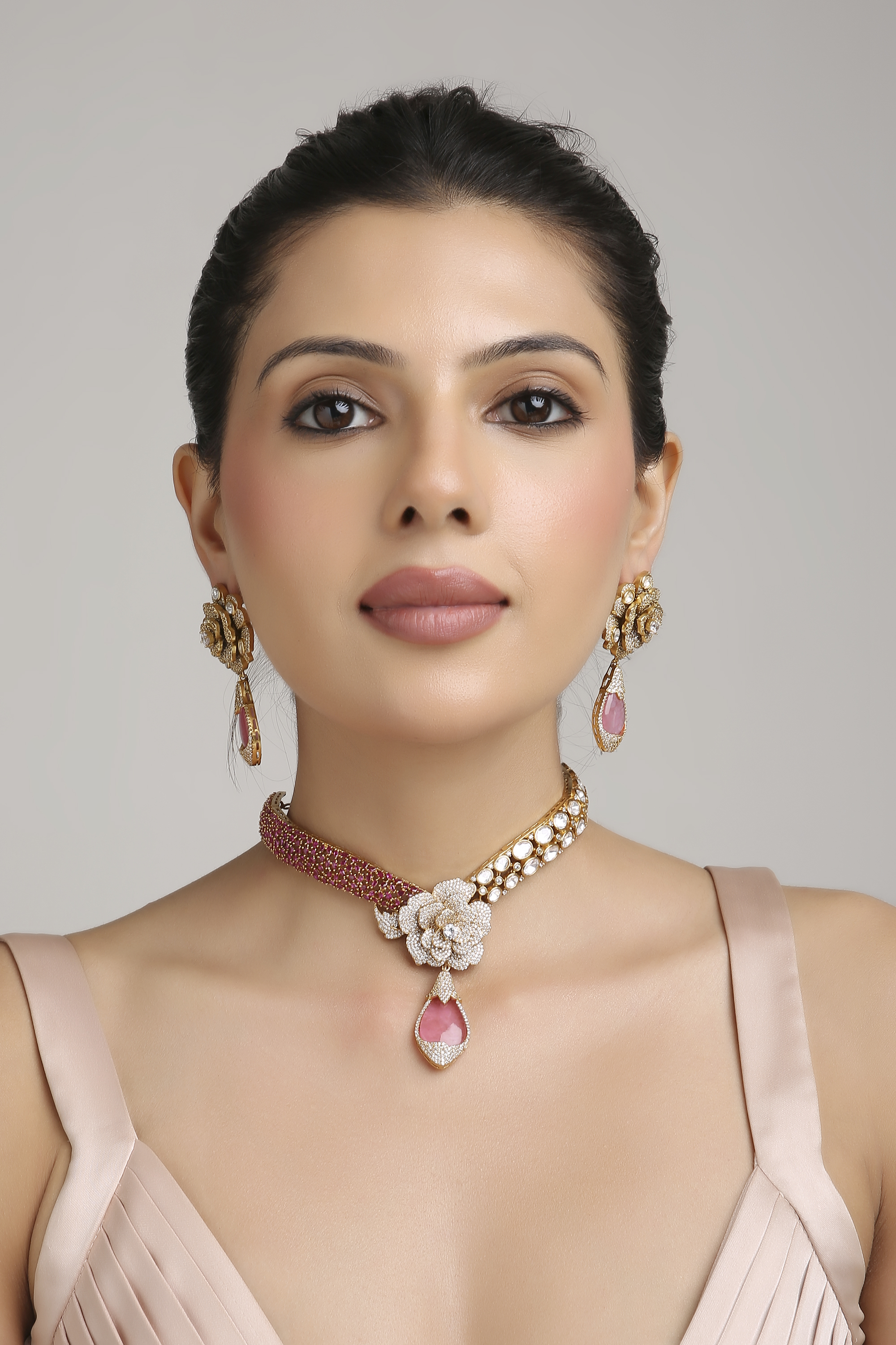 Kundan Necklace 08217 - 3