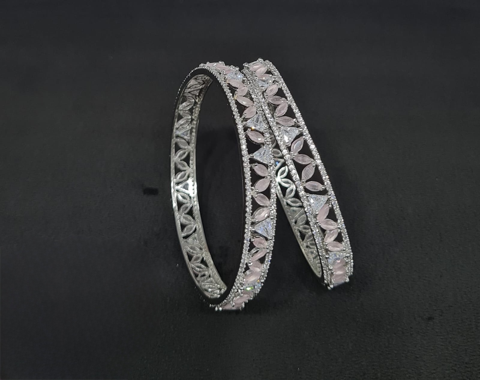 Cz Bangles Silver 09789 - 5