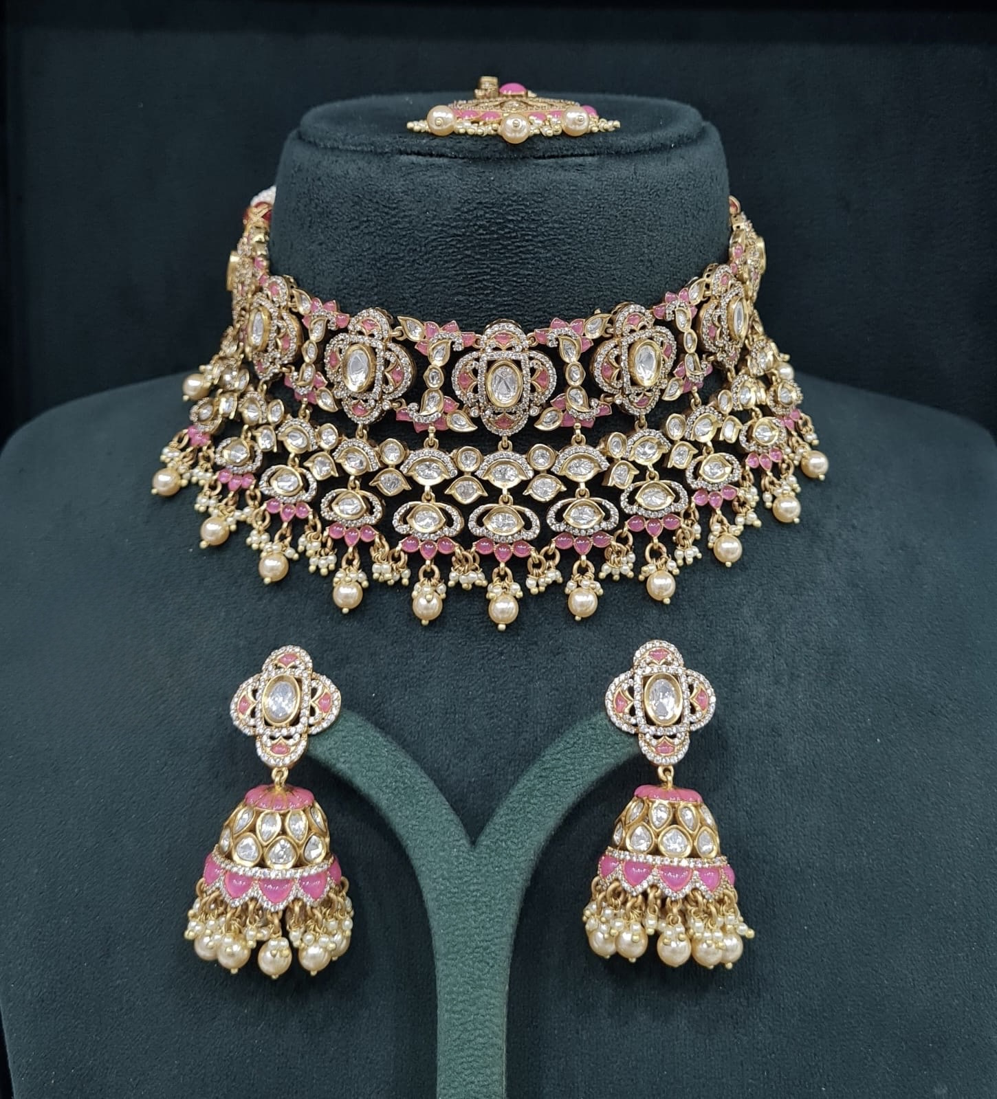 Kundan Bride Set 08289 - 3