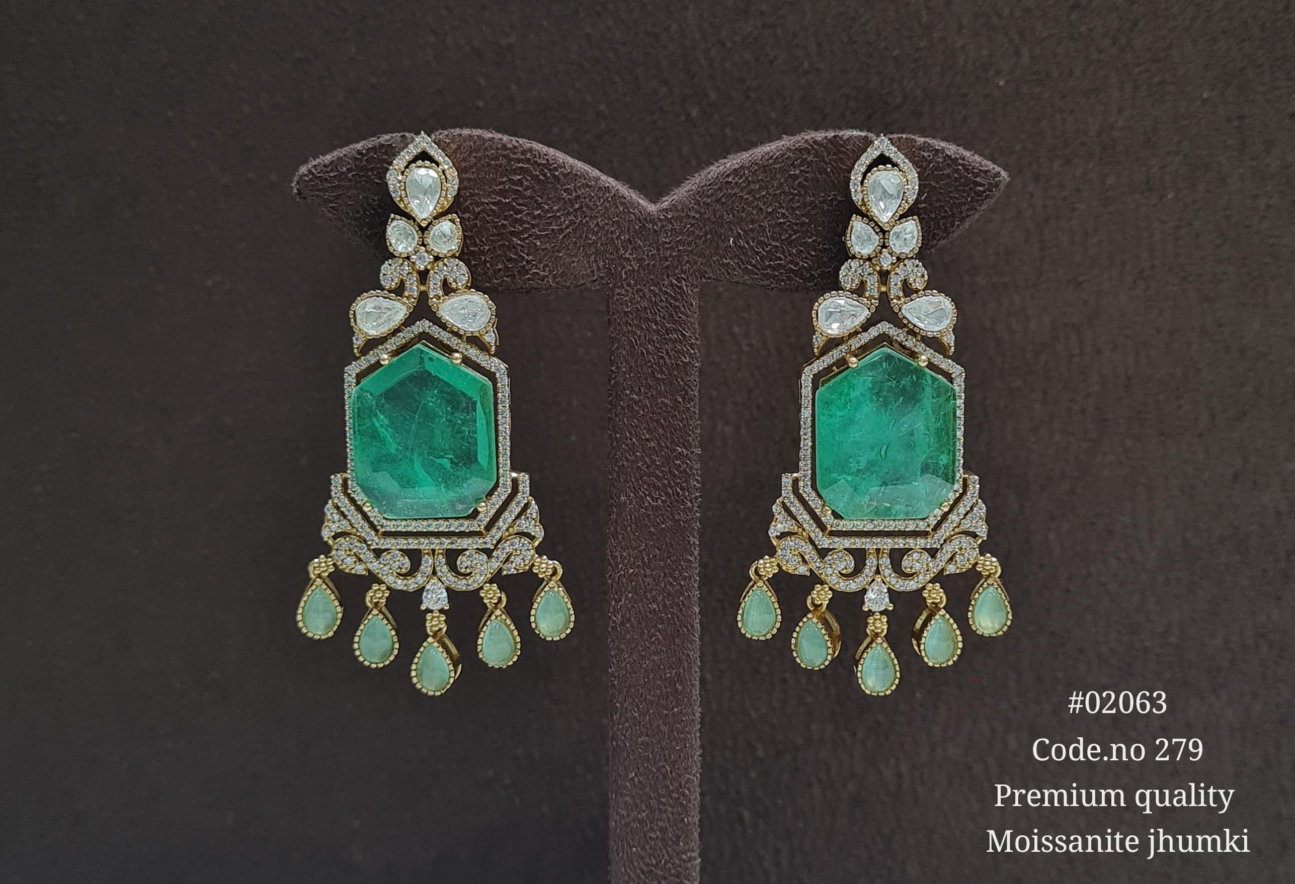 Doublet Kundan Earrings 02063 - 4