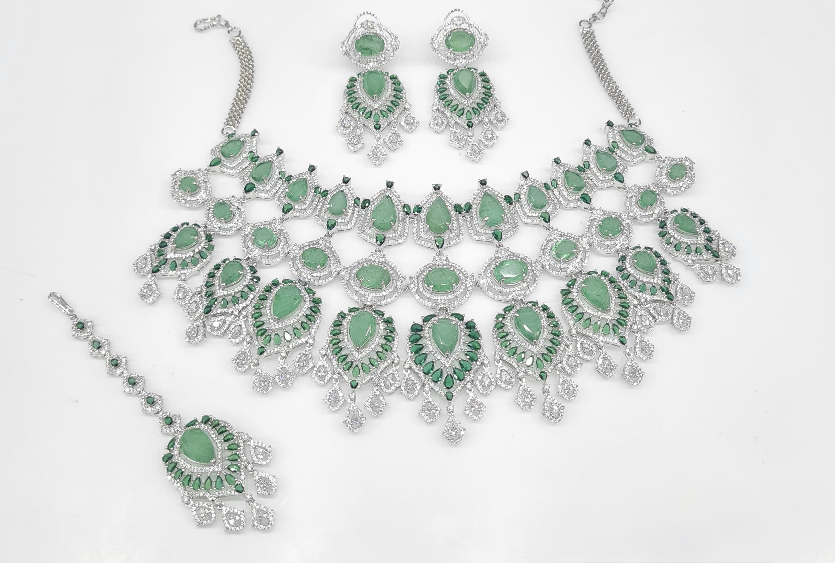 Cz Maharani Bride Set 07903 - 4