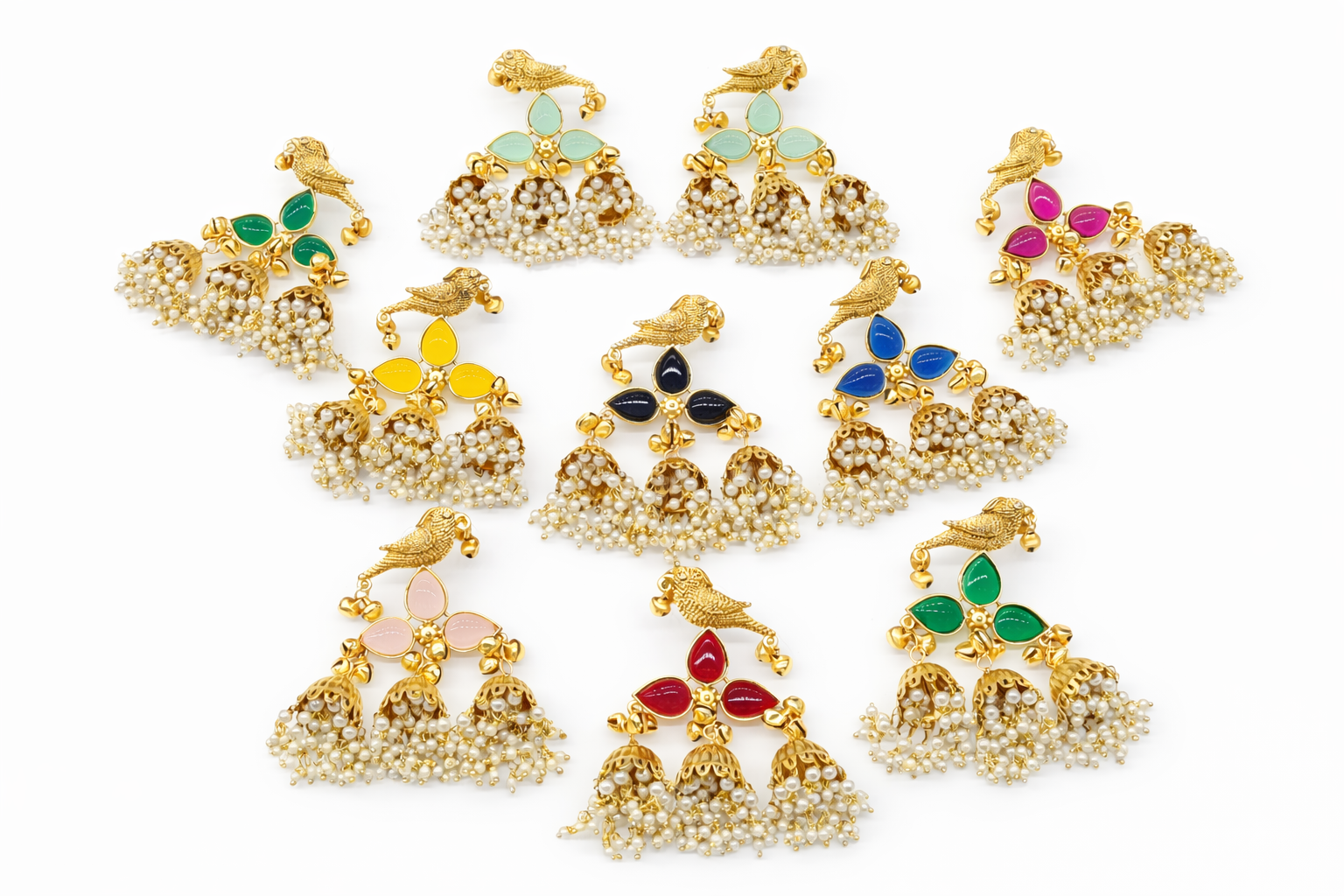 Kashmiri Earrings 06835 - 4