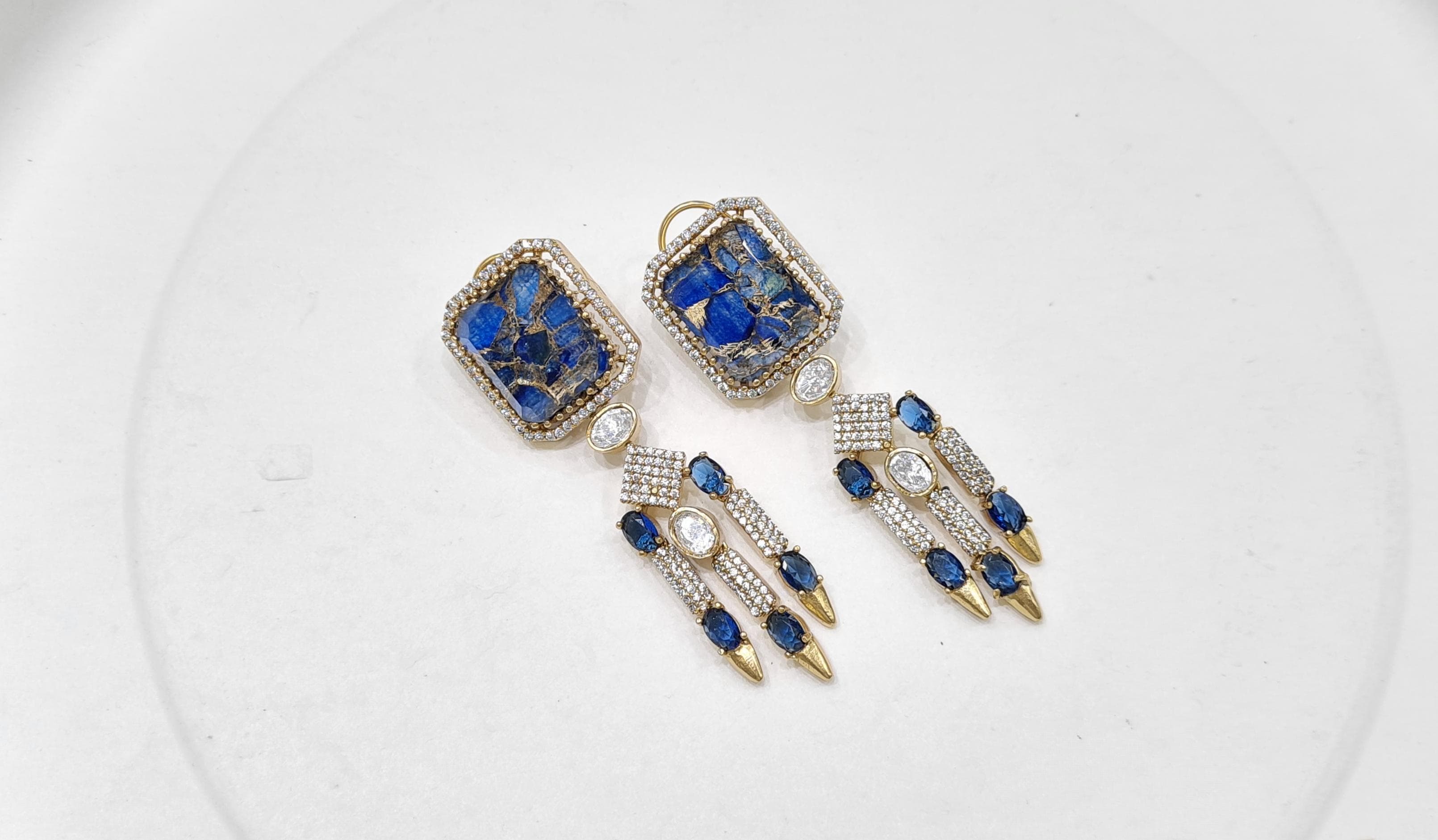 Kundan earrings 00560 - 3