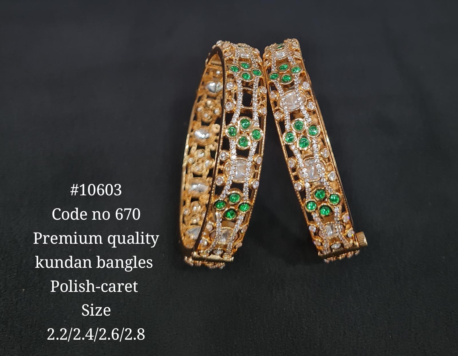 Kundan Bangles 10603 - 2