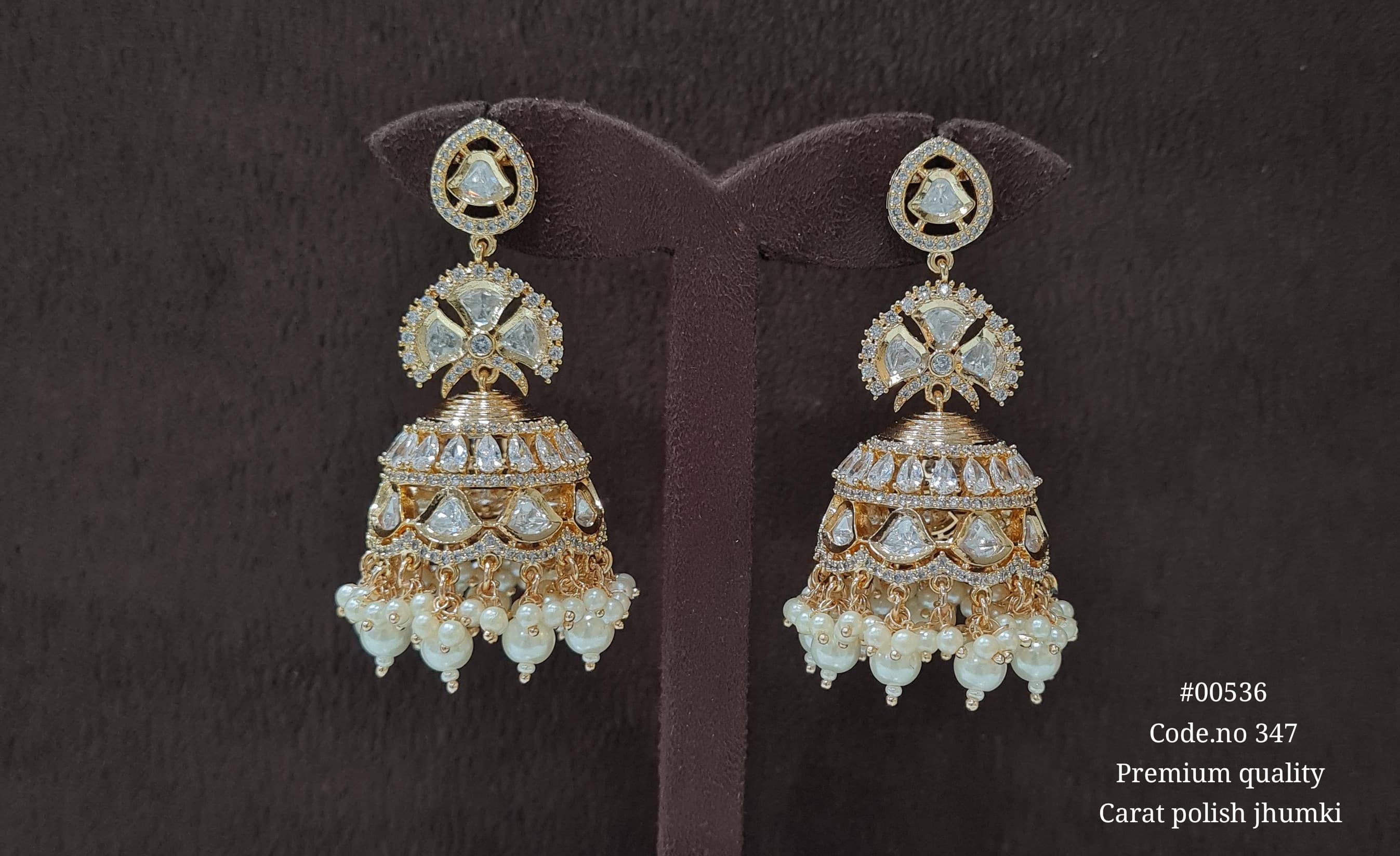 Kundan Jhumka 00536 - 8