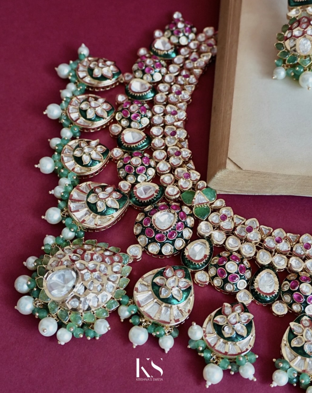 Kundan Bride Set 04307 - 3