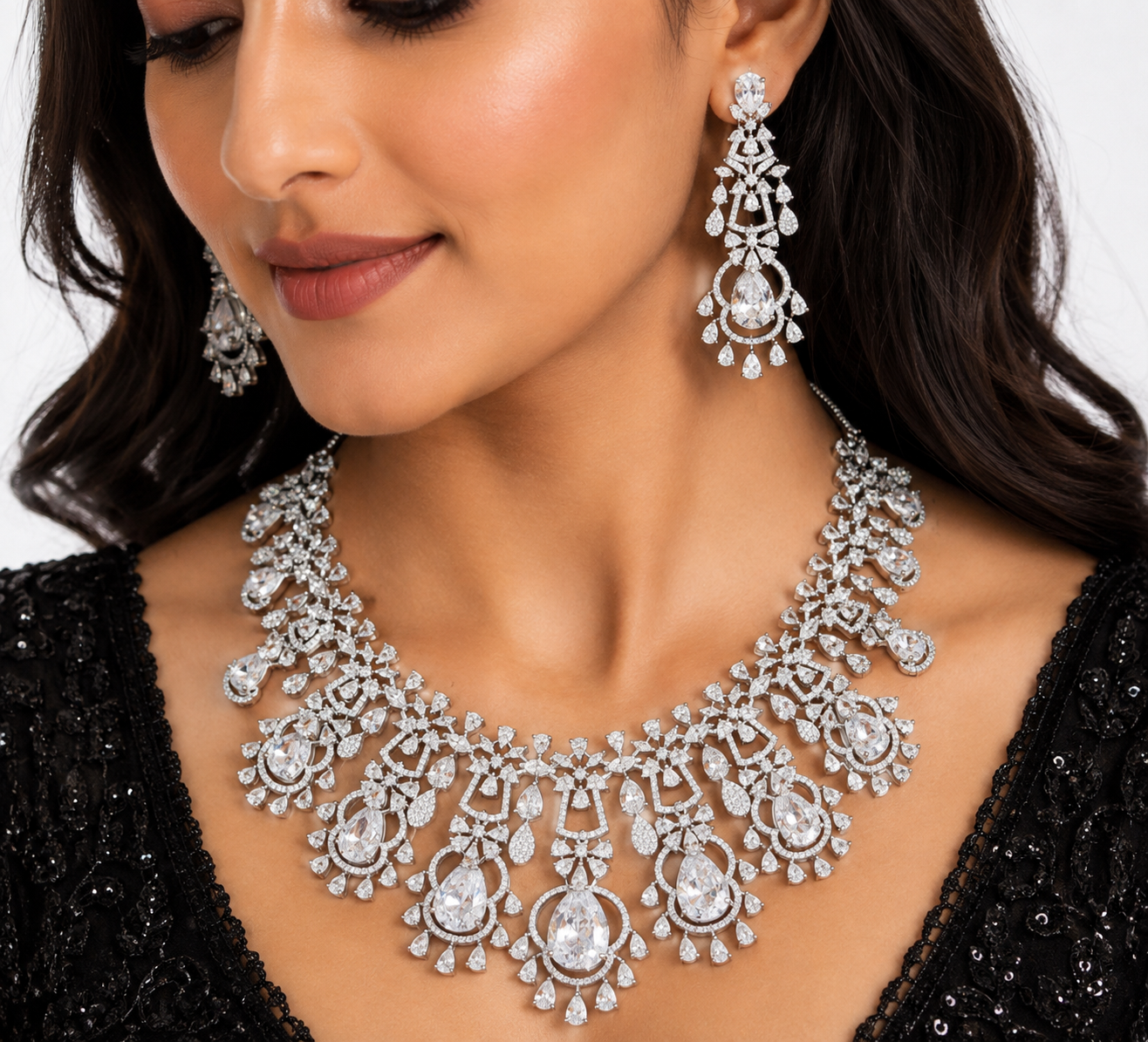 Cz necklace 01496 - 7