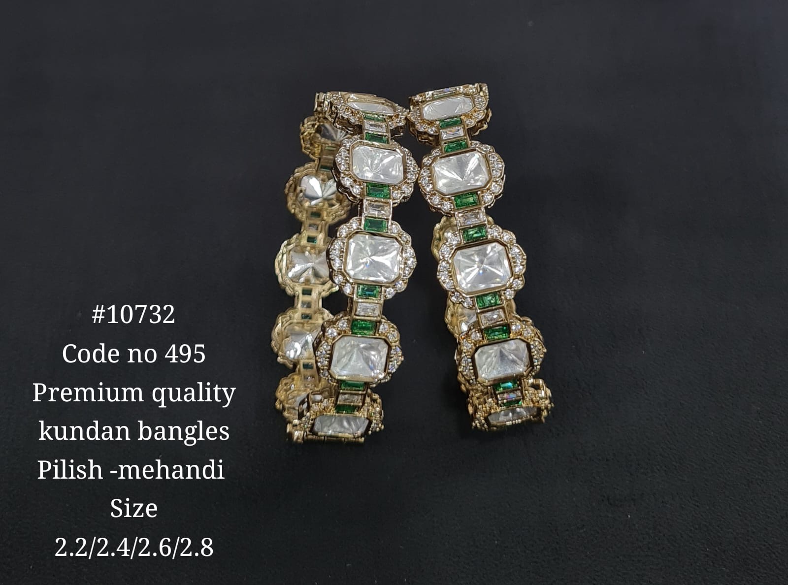 Kundan Bangles 10732 - 3