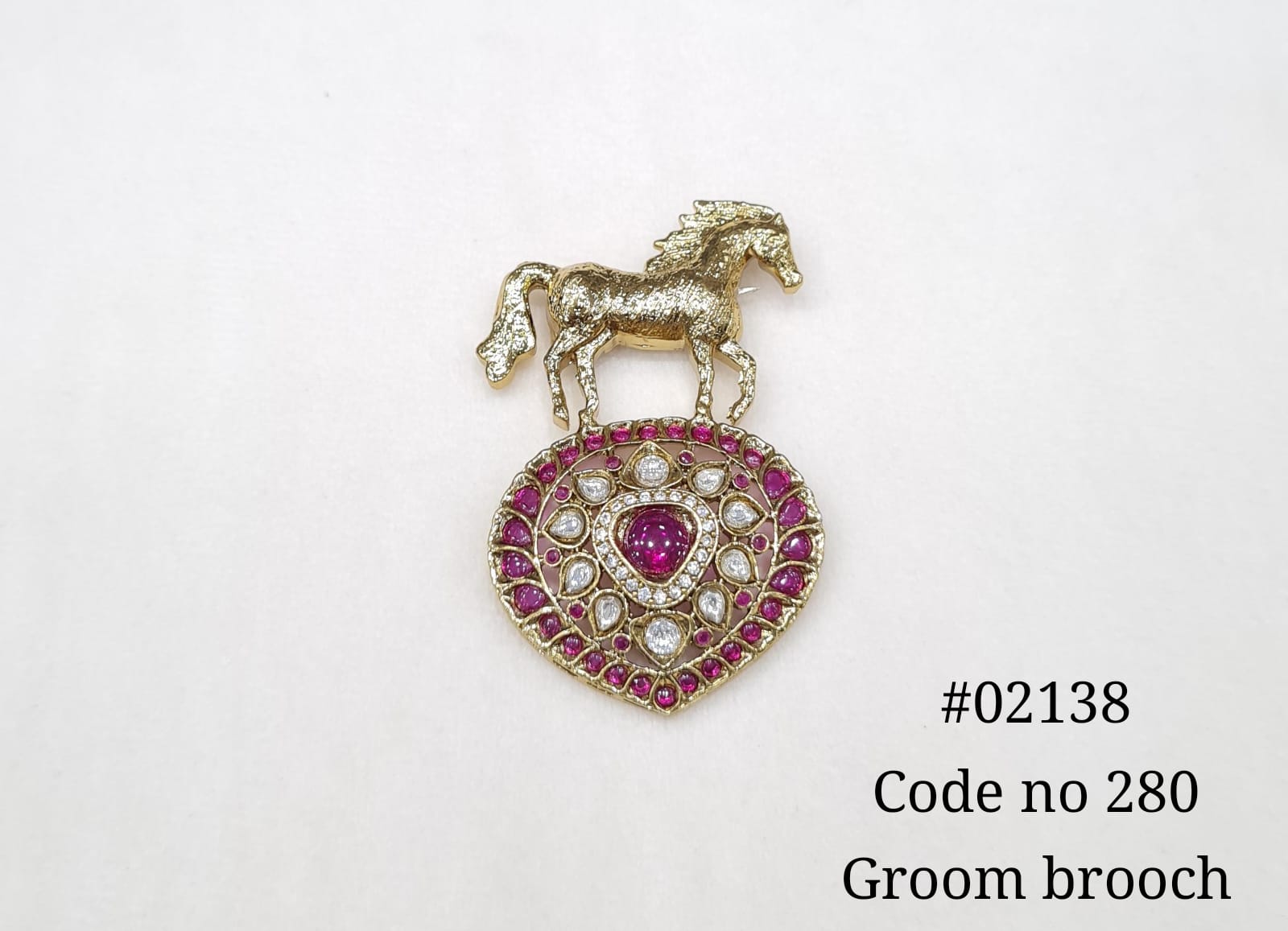Kundan brooch 02138 - 3