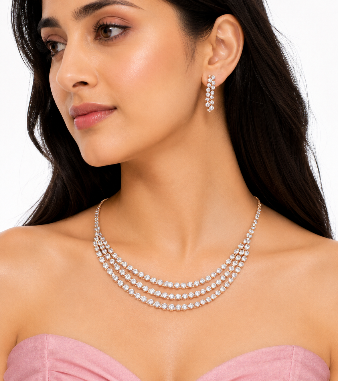Cz Necklace 03954 - 6