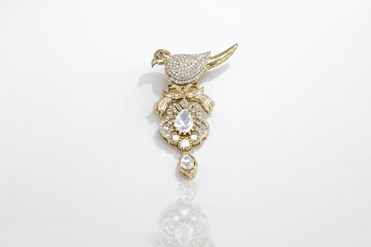 Kundan Brooch 09055 - 3