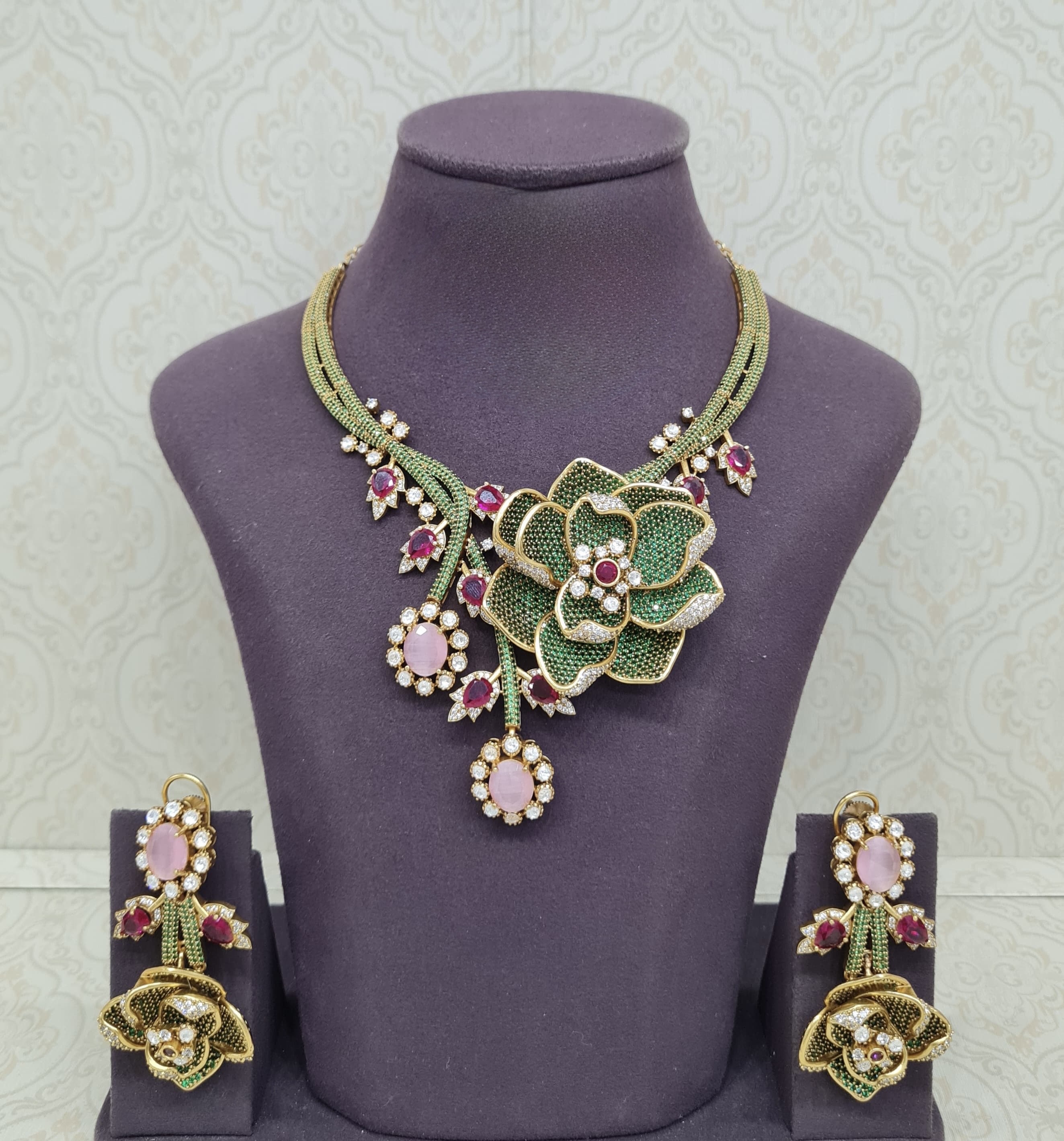 Floral Rose Necklace 11690 - 6