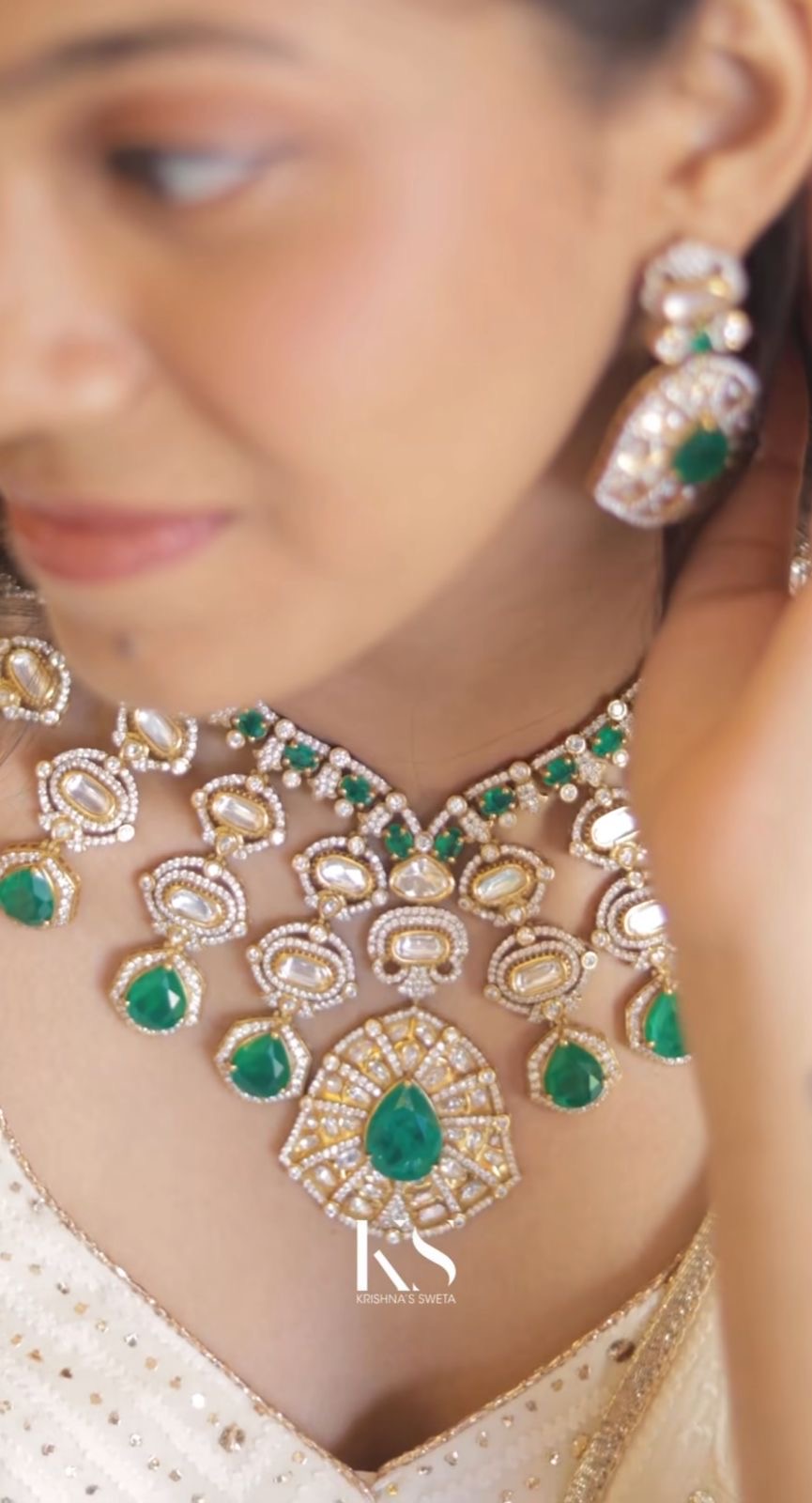 Kundan Bride Set 05501 - 3