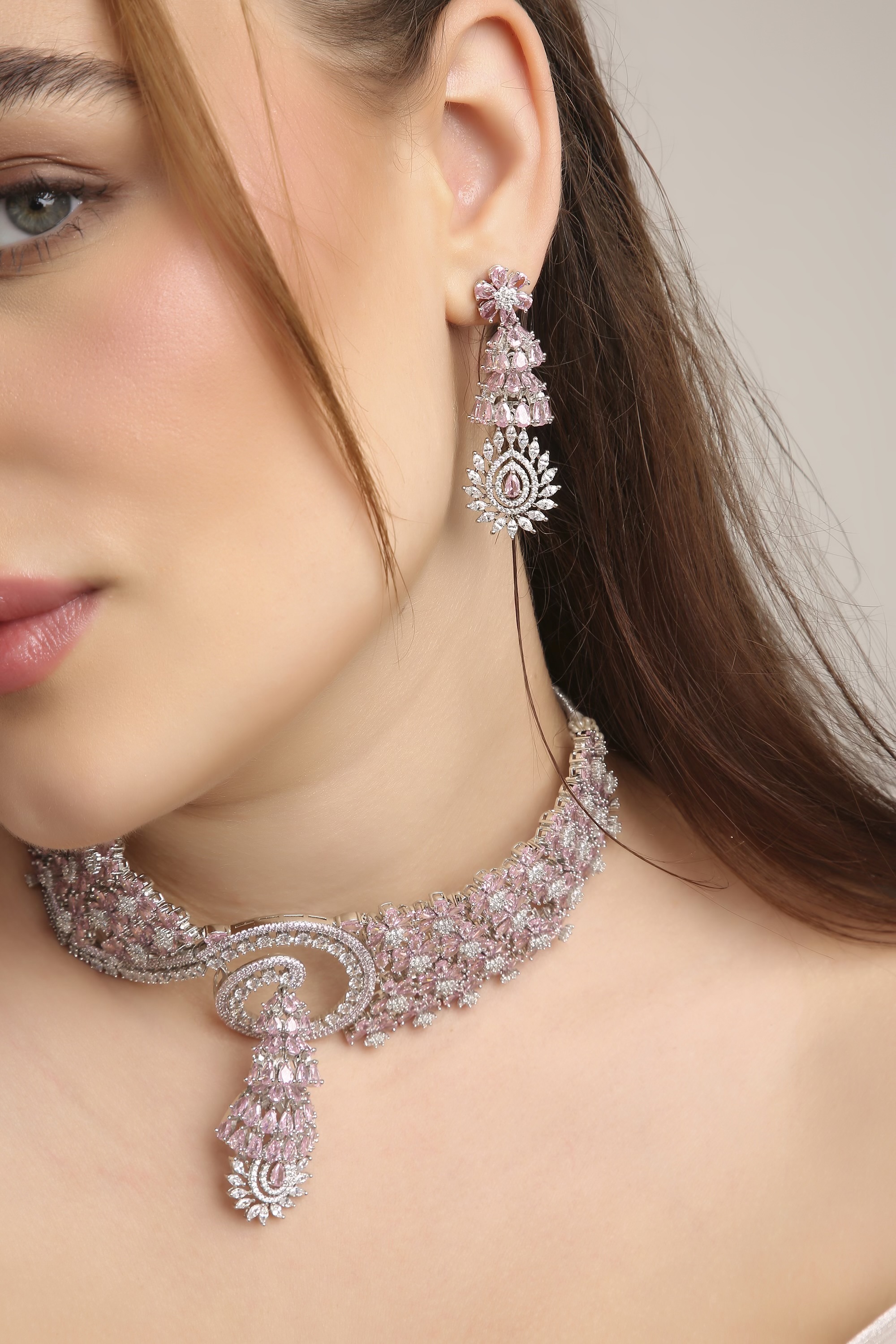 Cz Necklace 07074 - 2