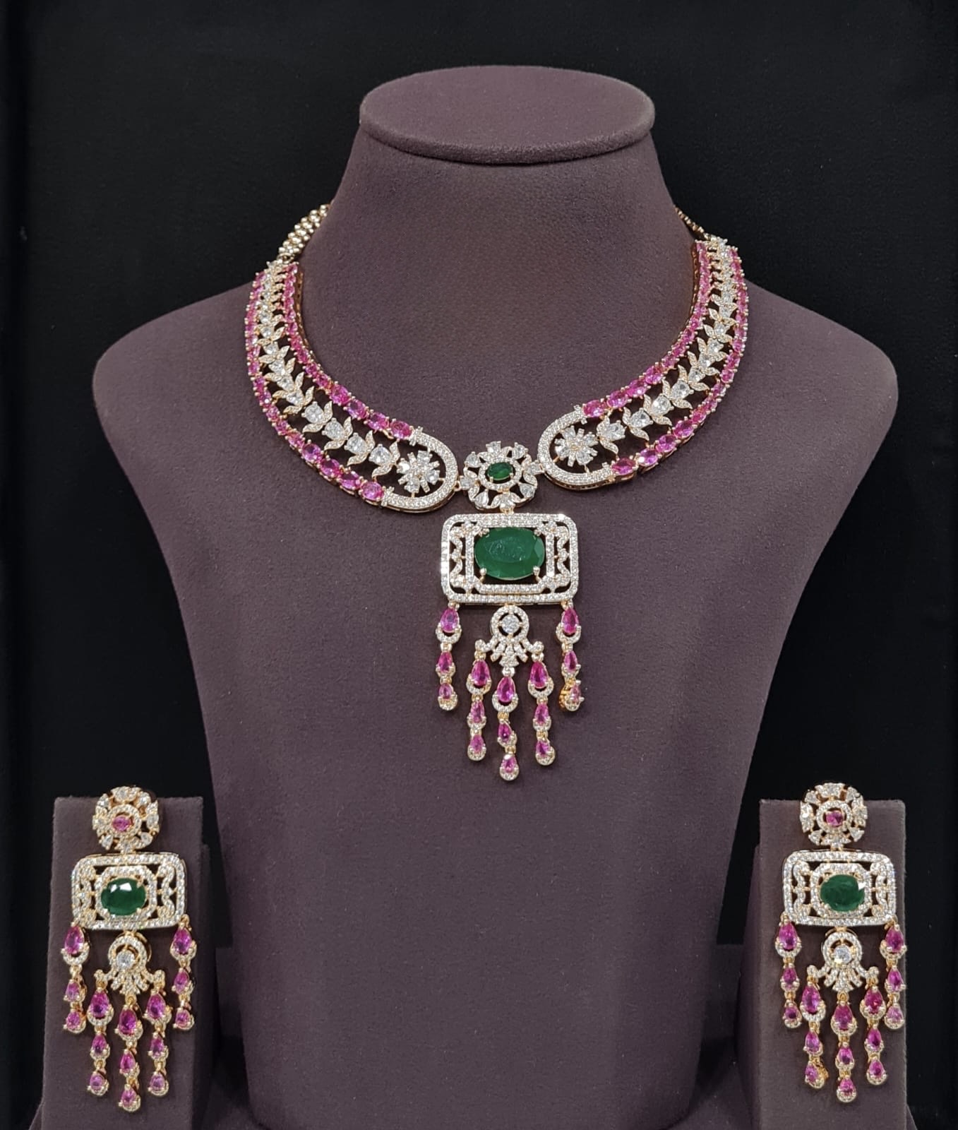 Cz Necklace 11102 - 4