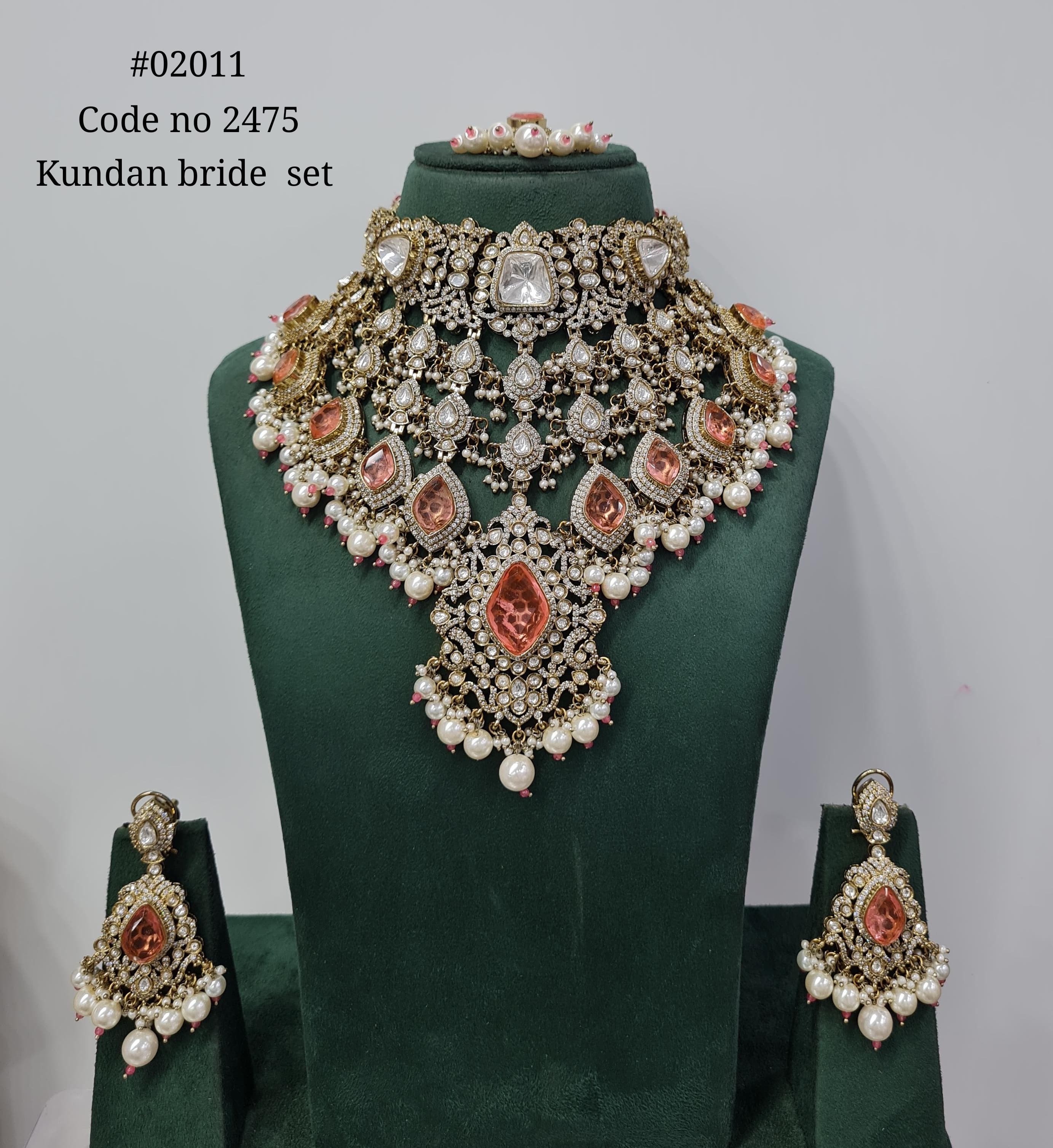 Kundan bride set 02011 - 7