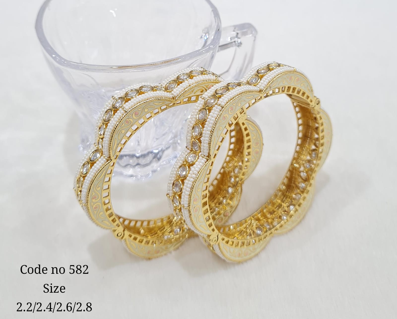 Kundan bangles 00910