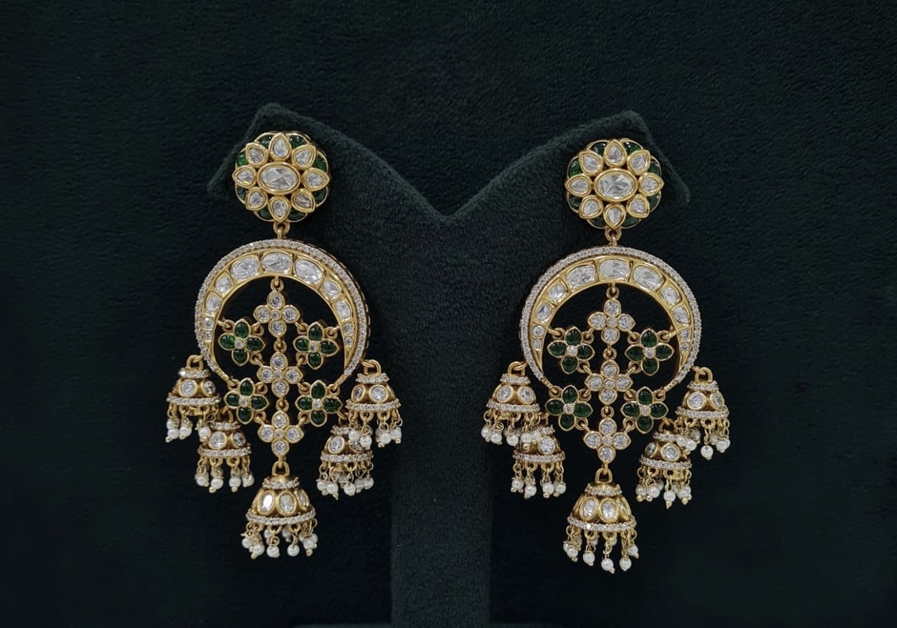 Kundan Earrings 07598 - 8