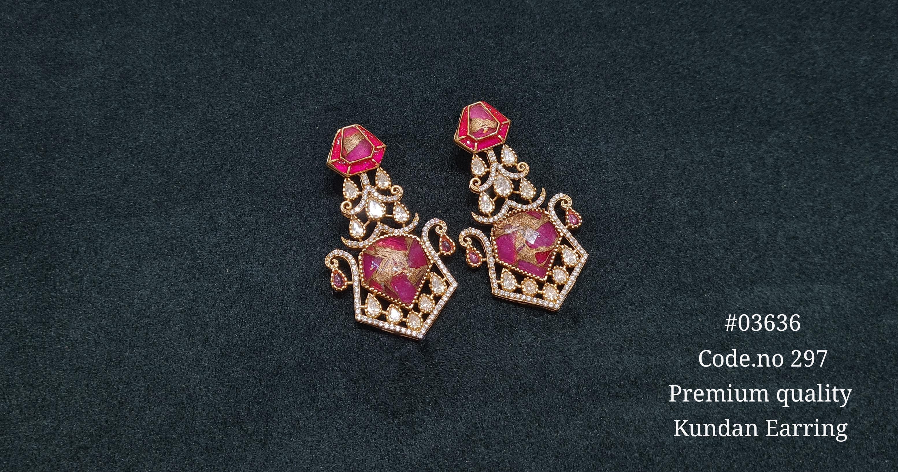 Kundan Earrings 03636 - 8