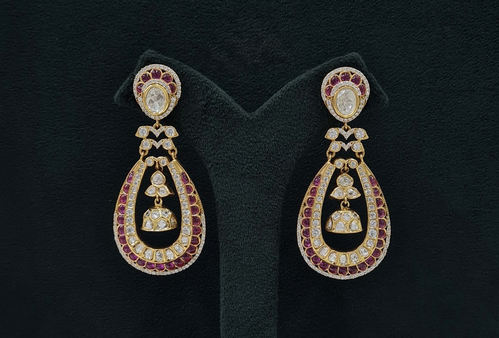 Kundan Earrings 07603 - 5