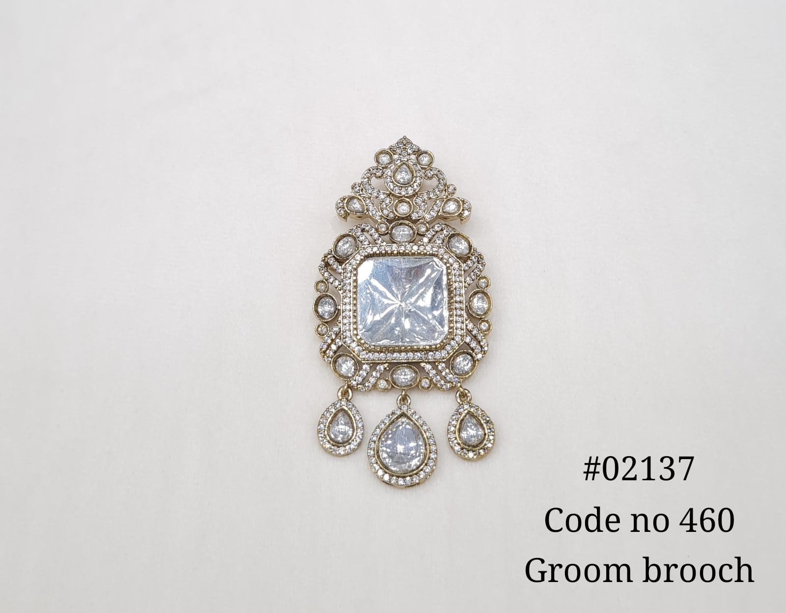 Kundan brooch 02137 - 4