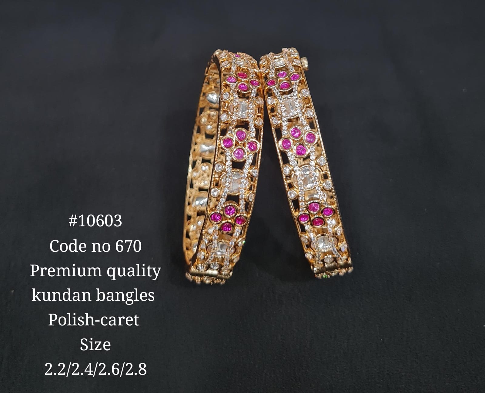 Kundan Bangles 10603 - 3
