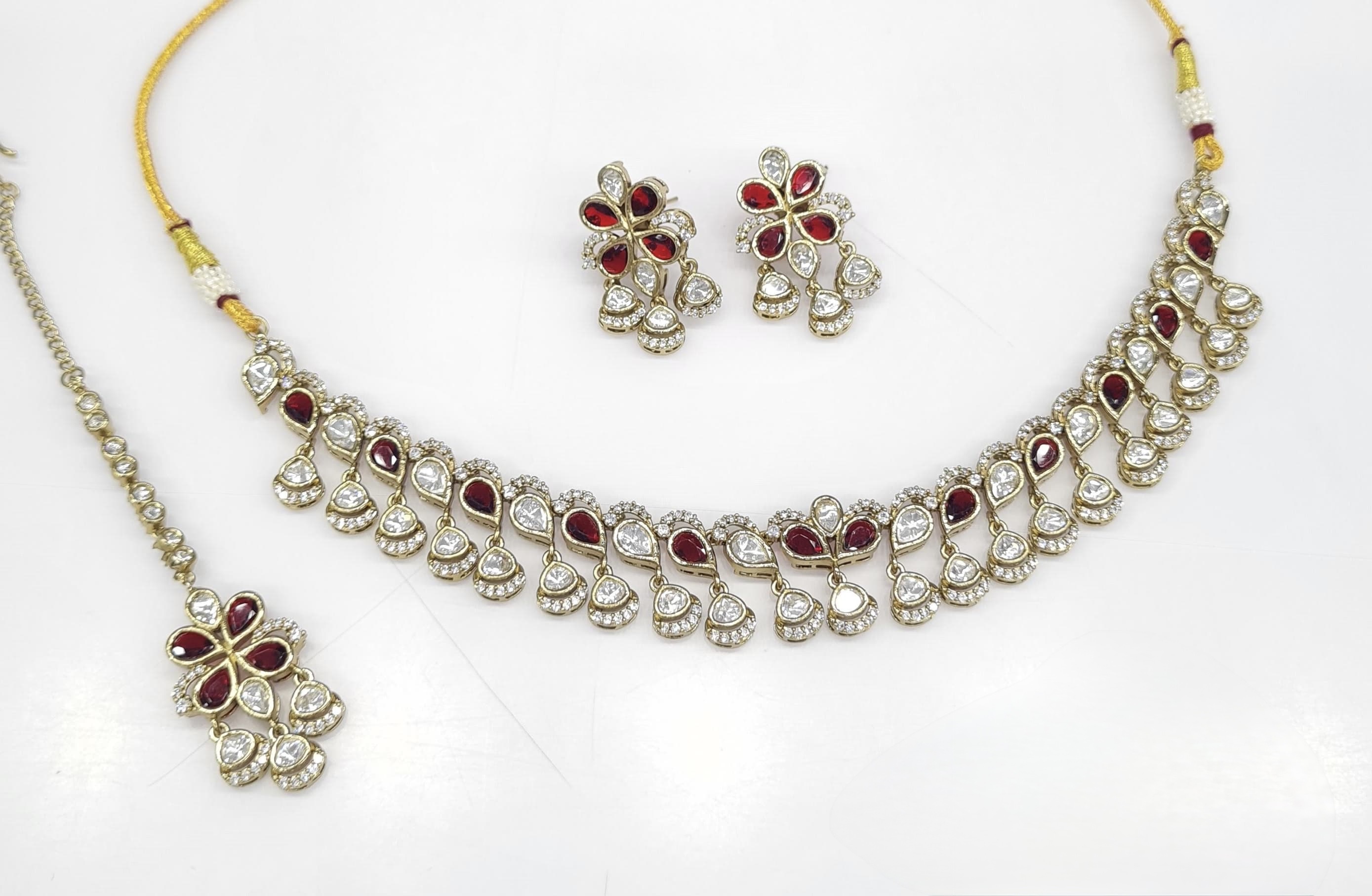 Kundan Necklace 07448 - 7