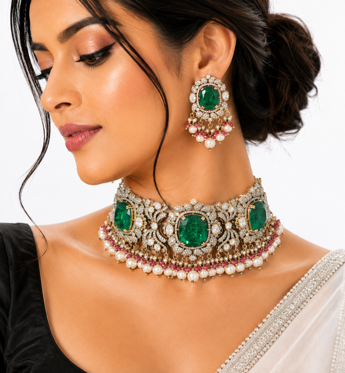 Victorian Kundan Choker 02665 - 14